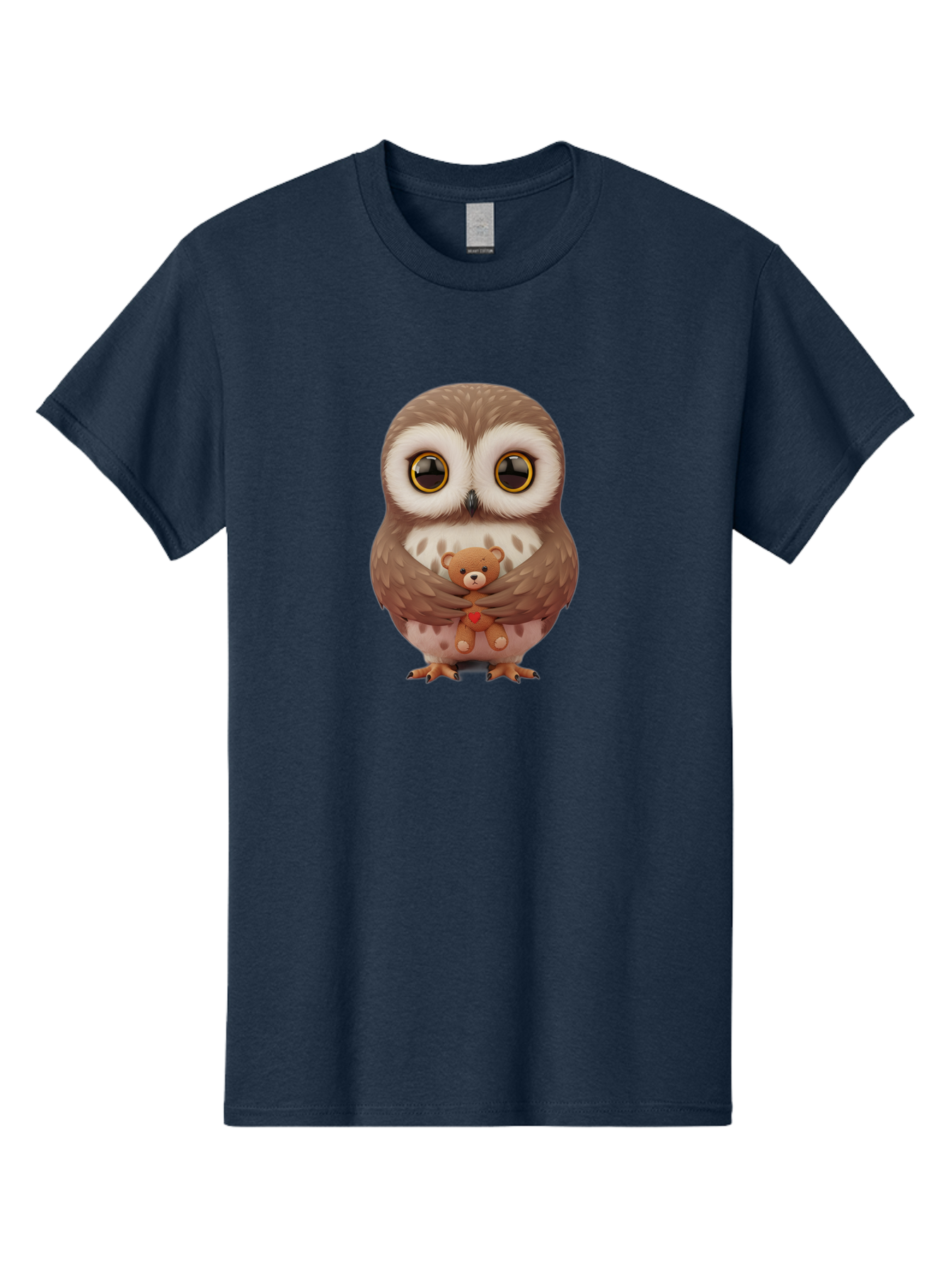Owl-Embracing-Teddy-Bear Men'S Graphic Tee, 100% Cotton, Comfortable Casual Summer Wear, Machine Washable, Vintage Camera, Old Camera, Antique Camera, Black Camera, Classic Photography, Photography Equipment, Nostalgic Device, Film Camera, Baf917