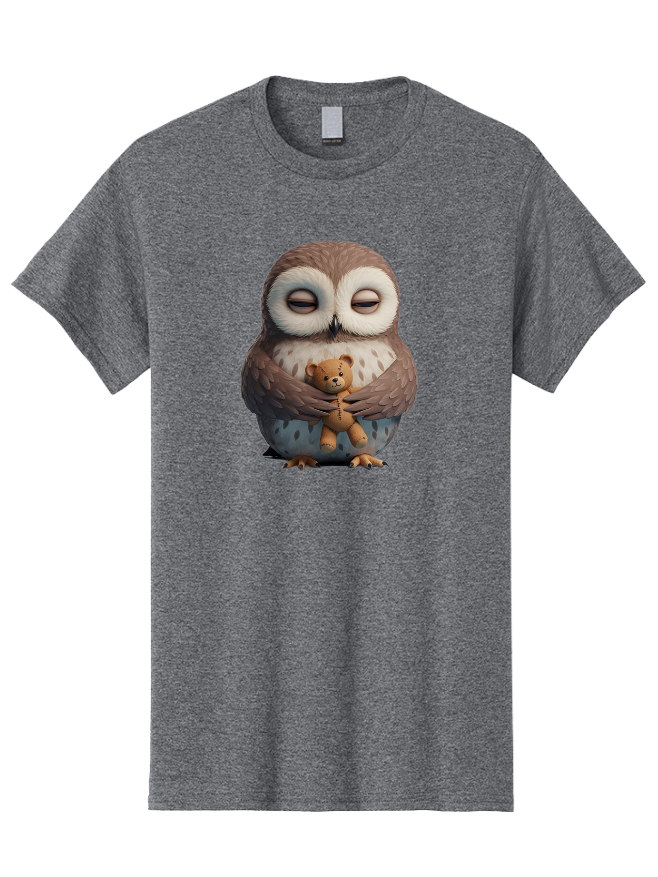 Owl-Holding-Teddy Men'S Graphic Tee, 100% Cotton, Comfortable Casual Summer Wear, Machine Washable, Vintage Camera, Old Camera, Antique Camera, Black Camera, Classic Photography, Photography Equipment, Nostalgic Device, Film Camera, Camera Art Baf918