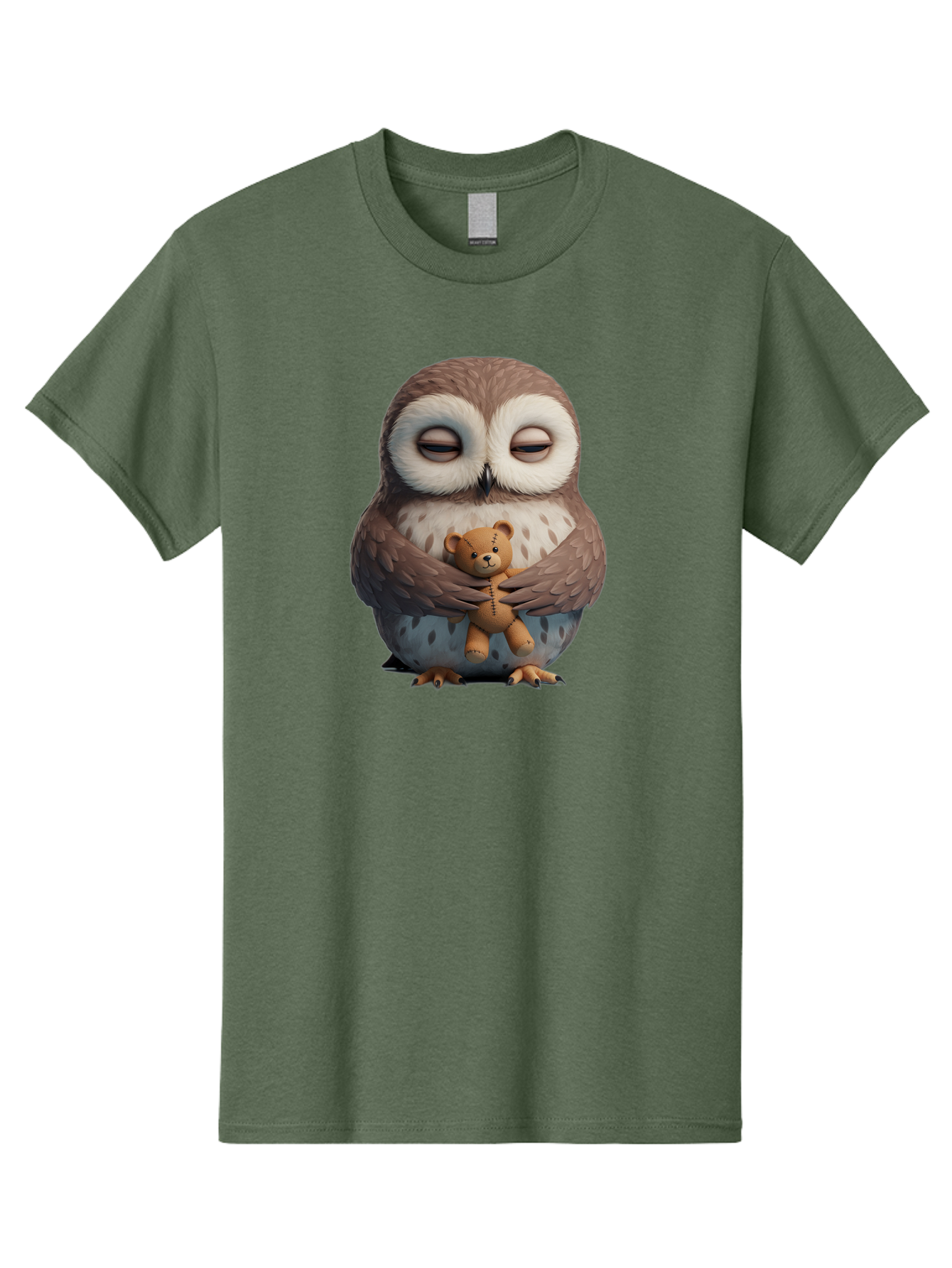 Owl-Holding-Teddy Men'S Graphic Tee, 100% Cotton, Comfortable Casual Summer Wear, Machine Washable, Vintage Camera, Old Camera, Antique Camera, Black Camera, Classic Photography, Photography Equipment, Nostalgic Device, Film Camera, Camera Art Baf918