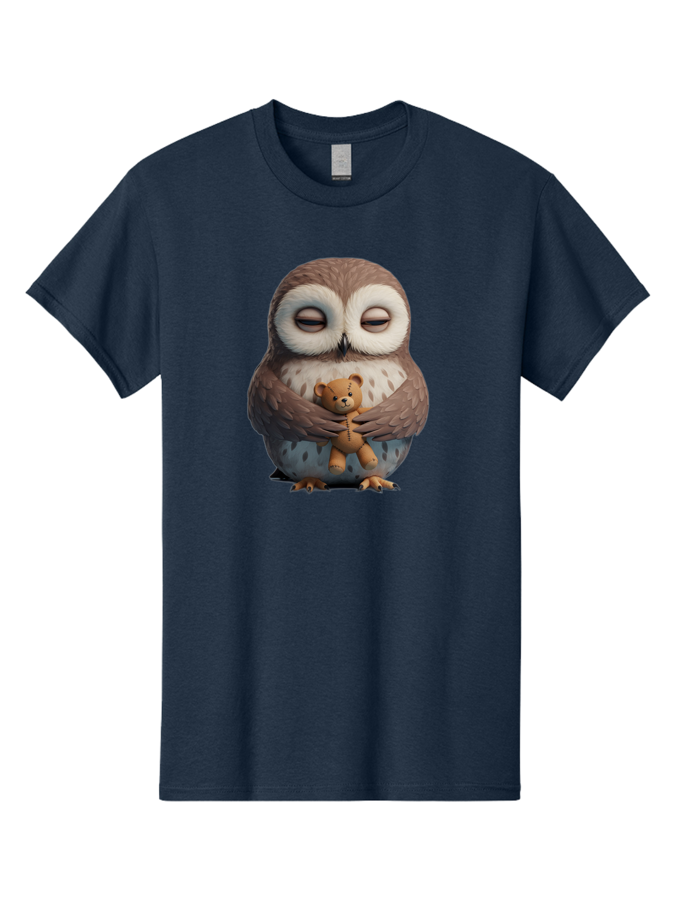 Owl-Holding-Teddy Men'S Graphic Tee, 100% Cotton, Comfortable Casual Summer Wear, Machine Washable, Vintage Camera, Old Camera, Antique Camera, Black Camera, Classic Photography, Photography Equipment, Nostalgic Device, Film Camera, Camera Art Baf918