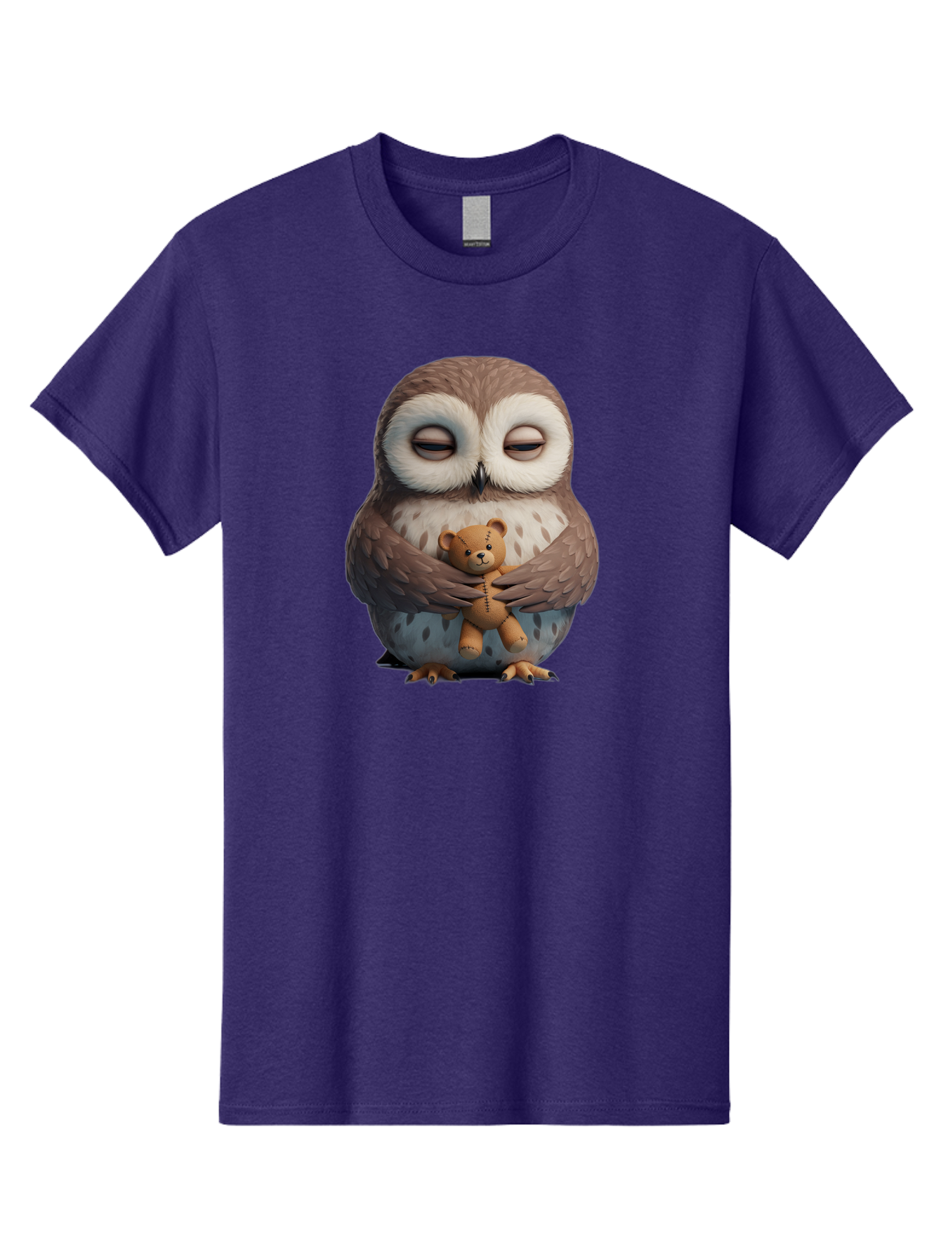 Owl-Holding-Teddy Men'S Graphic Tee, 100% Cotton, Comfortable Casual Summer Wear, Machine Washable, Vintage Camera, Old Camera, Antique Camera, Black Camera, Classic Photography, Photography Equipment, Nostalgic Device, Film Camera, Camera Art Baf918