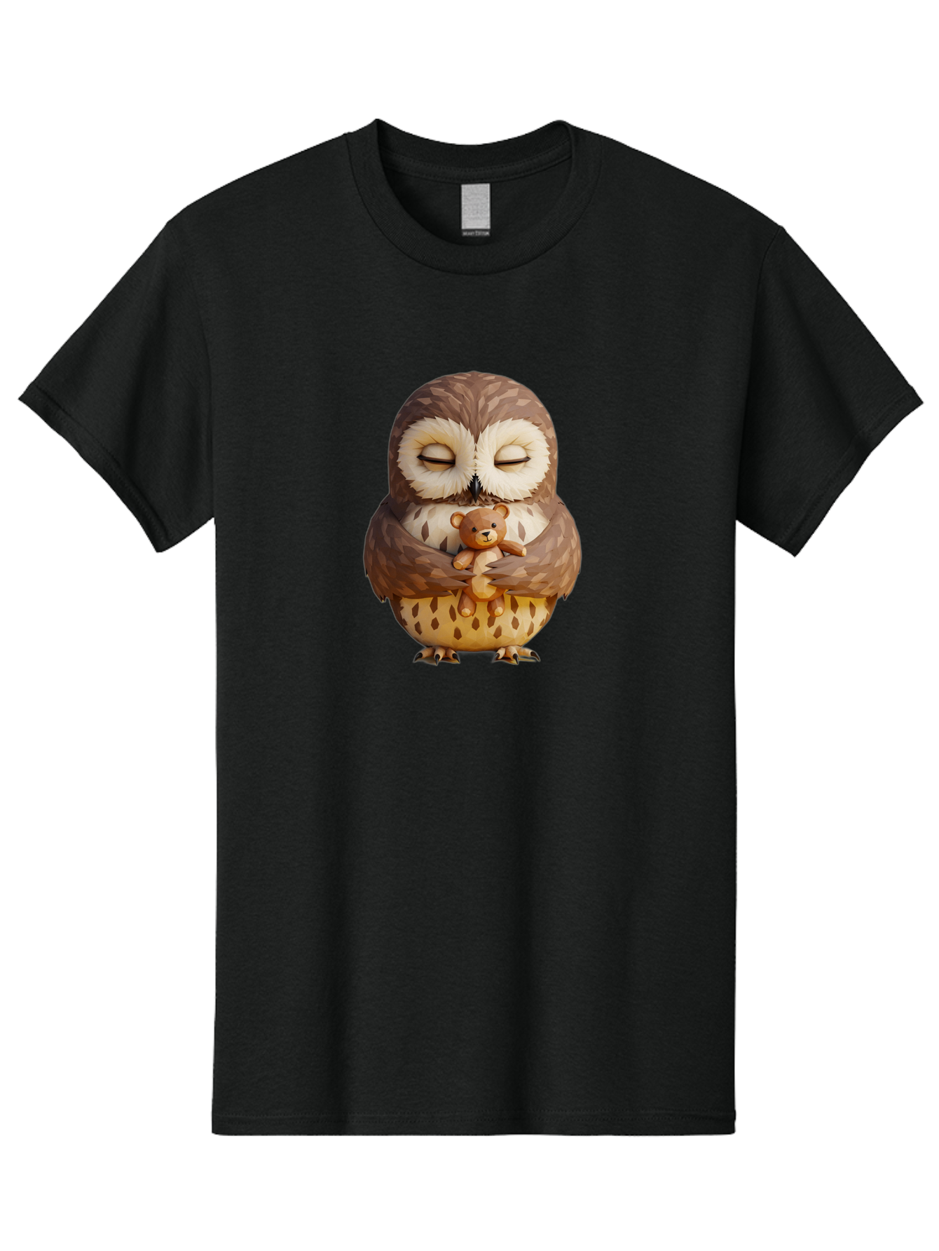 Owl-Hugging-Teddy-1 Men'S Graphic Tee, 100% Cotton, Comfortable Casual Summer Wear, Machine Washable, Vintage Camera, Old Camera, Antique Camera, Black Camera, Classic Photography, Photography Equipment, Nostalgic Device, Film Camera, Baf919