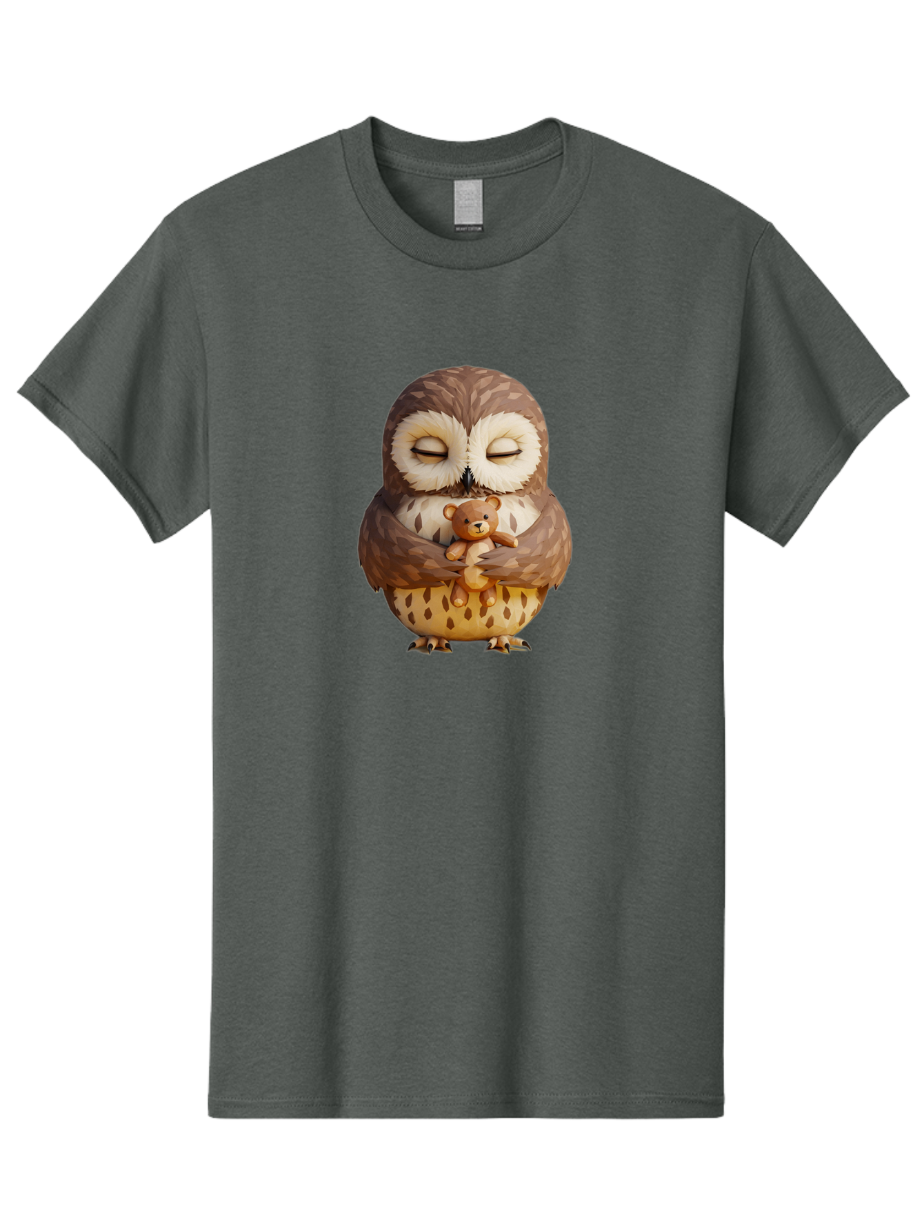 Owl-Hugging-Teddy-1 Men'S Graphic Tee, 100% Cotton, Comfortable Casual Summer Wear, Machine Washable, Vintage Camera, Old Camera, Antique Camera, Black Camera, Classic Photography, Photography Equipment, Nostalgic Device, Film Camera, Baf919