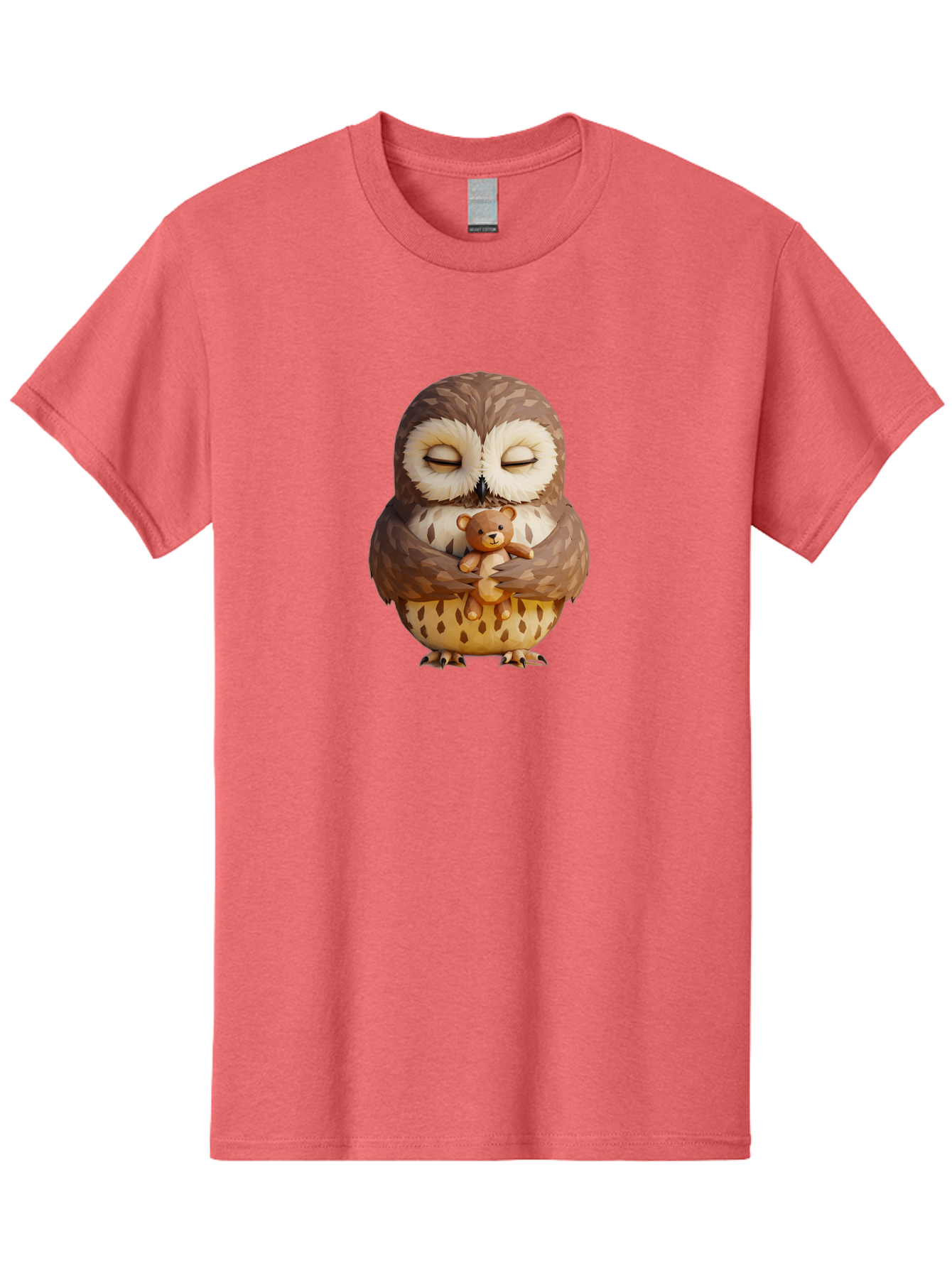 Owl-Hugging-Teddy-1 Men'S Graphic Tee, 100% Cotton, Comfortable Casual Summer Wear, Machine Washable, Vintage Camera, Old Camera, Antique Camera, Black Camera, Classic Photography, Photography Equipment, Nostalgic Device, Film Camera, Baf919