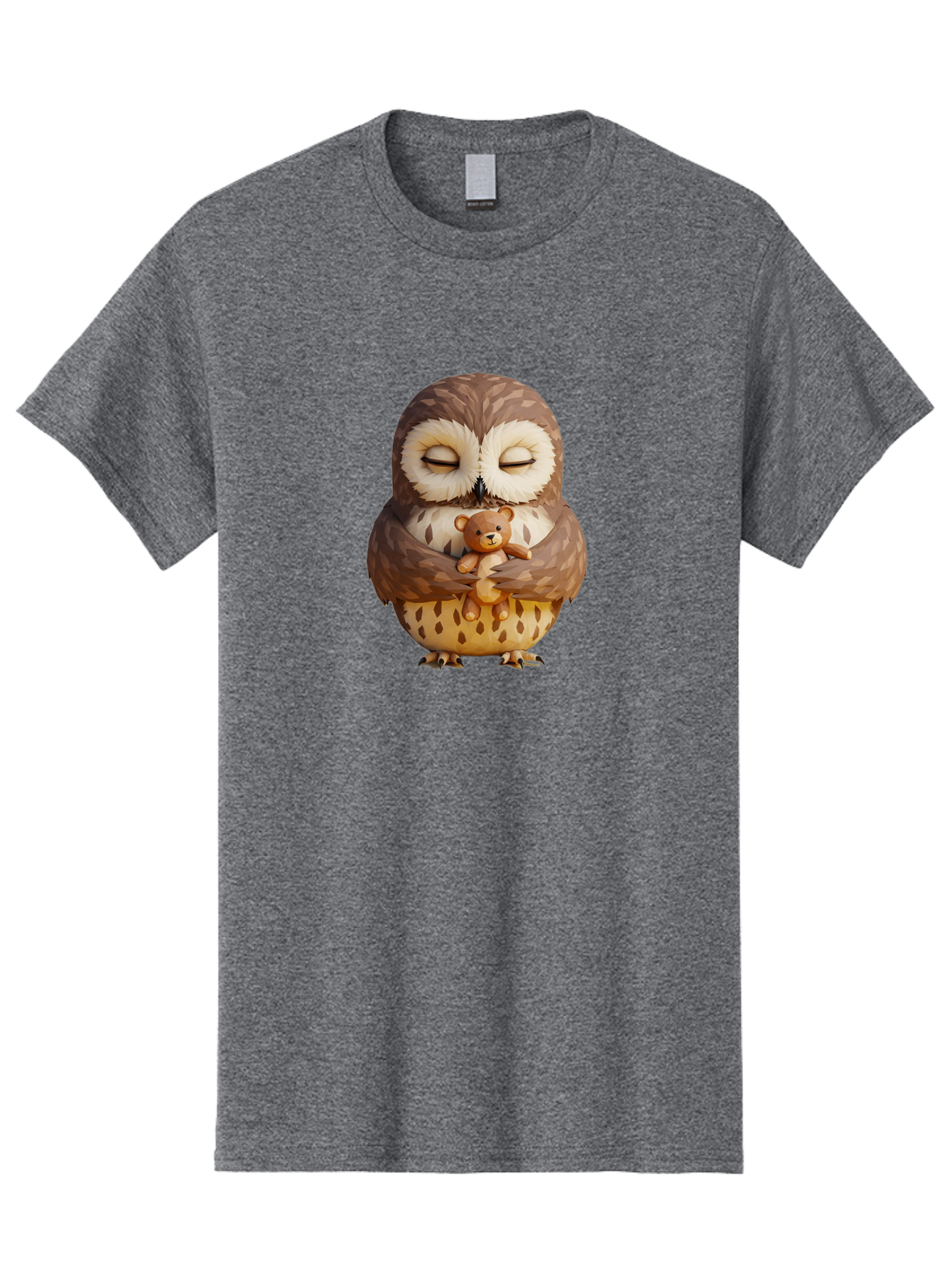 Owl-Hugging-Teddy-1 Men'S Graphic Tee, 100% Cotton, Comfortable Casual Summer Wear, Machine Washable, Vintage Camera, Old Camera, Antique Camera, Black Camera, Classic Photography, Photography Equipment, Nostalgic Device, Film Camera, Baf919