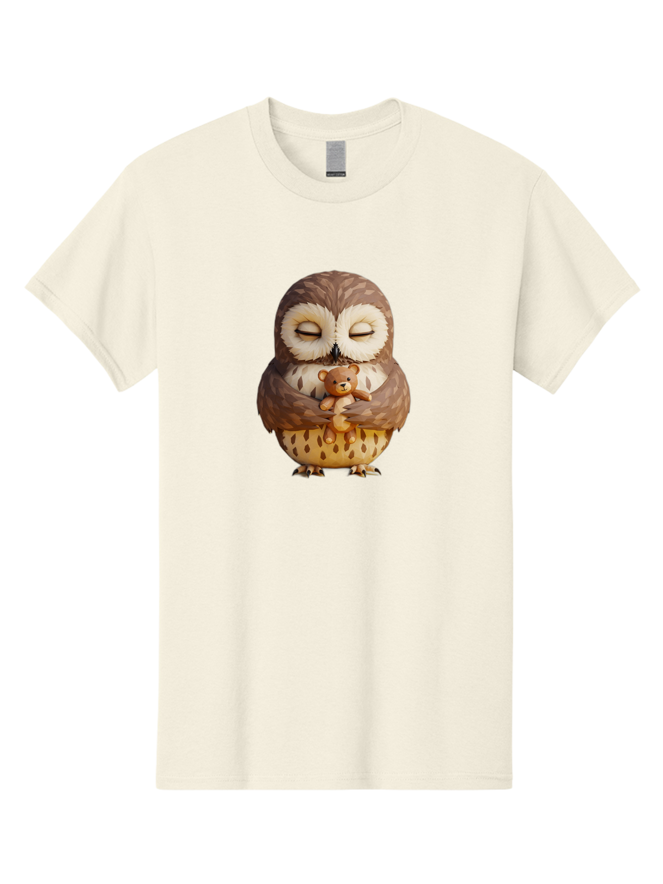 Owl-Hugging-Teddy-1 Men'S Graphic Tee, 100% Cotton, Comfortable Casual Summer Wear, Machine Washable, Vintage Camera, Old Camera, Antique Camera, Black Camera, Classic Photography, Photography Equipment, Nostalgic Device, Film Camera, Baf919