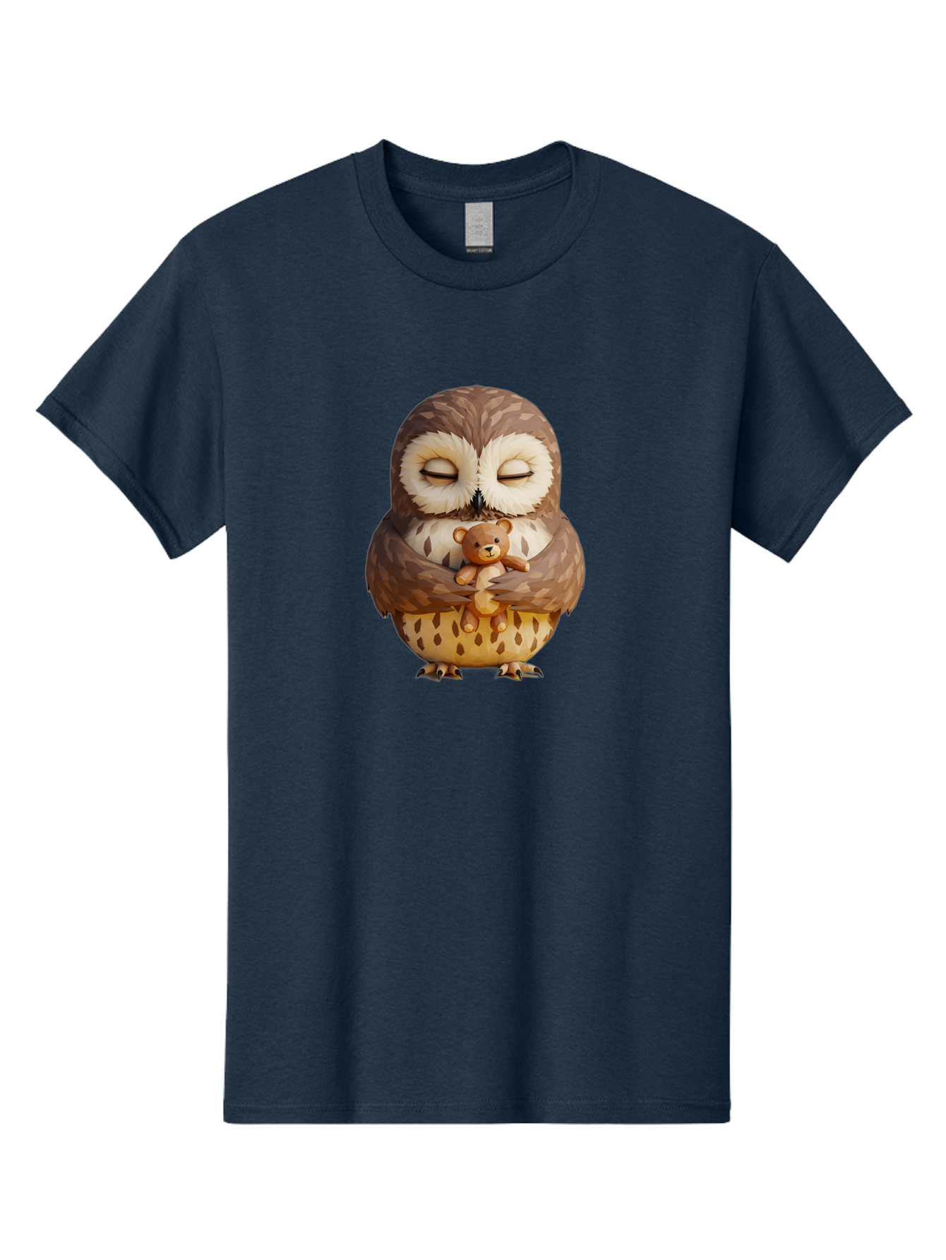 Owl-Hugging-Teddy-1 Men'S Graphic Tee, 100% Cotton, Comfortable Casual Summer Wear, Machine Washable, Vintage Camera, Old Camera, Antique Camera, Black Camera, Classic Photography, Photography Equipment, Nostalgic Device, Film Camera, Baf919