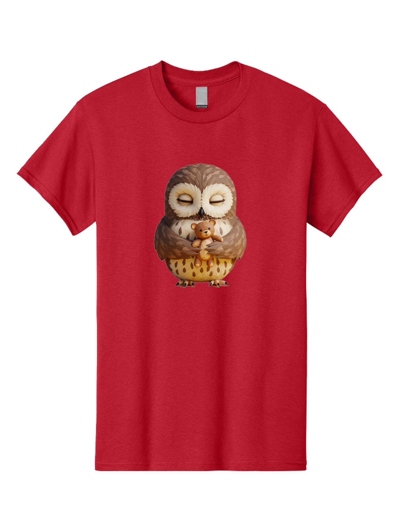 Owl-Hugging-Teddy-1 Men'S Graphic Tee, 100% Cotton, Comfortable Casual Summer Wear, Machine Washable, Vintage Camera, Old Camera, Antique Camera, Black Camera, Classic Photography, Photography Equipment, Nostalgic Device, Film Camera, Baf919
