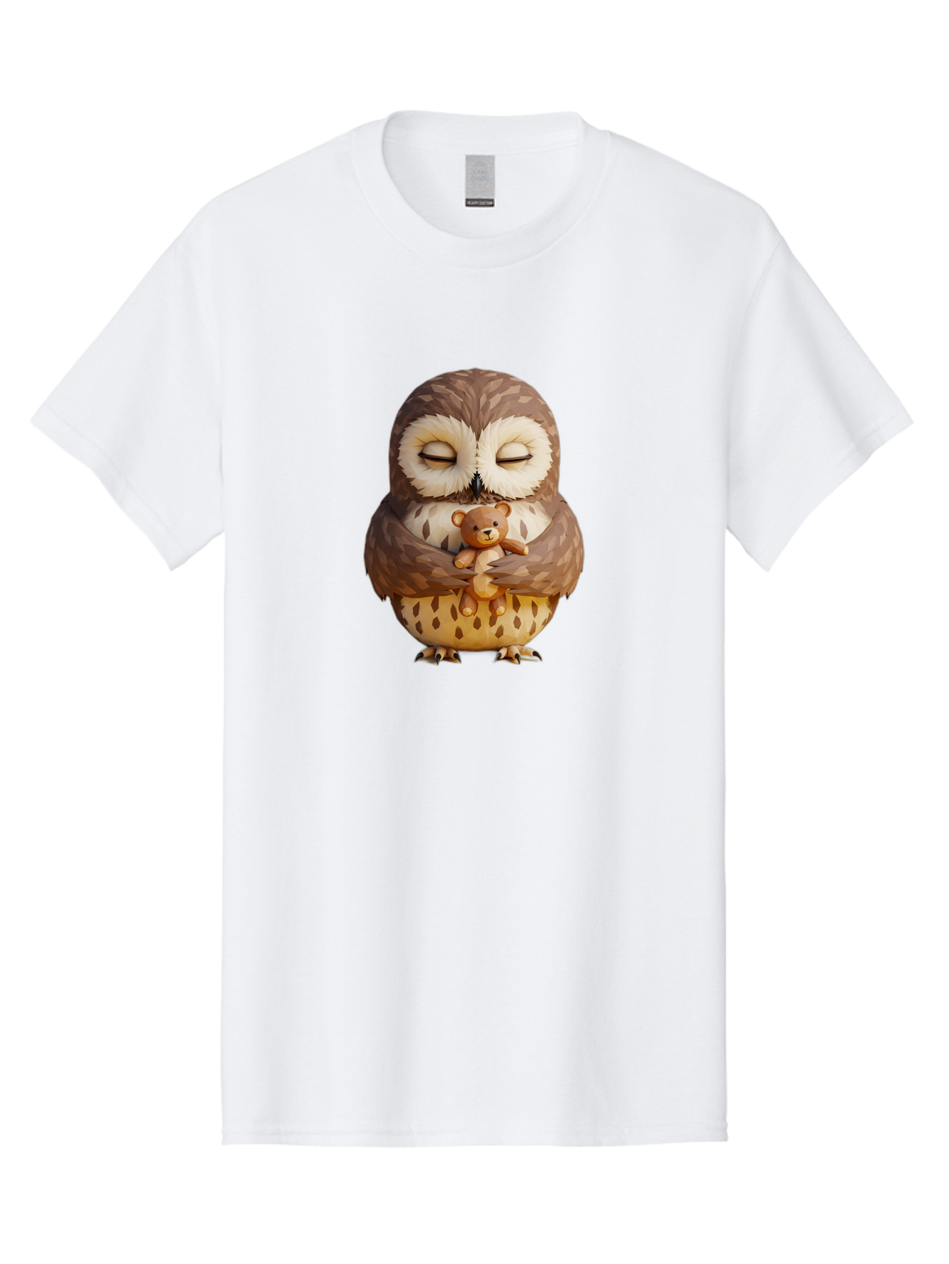Owl-Hugging-Teddy-1 Men'S Graphic Tee, 100% Cotton, Comfortable Casual Summer Wear, Machine Washable, Vintage Camera, Old Camera, Antique Camera, Black Camera, Classic Photography, Photography Equipment, Nostalgic Device, Film Camera, Baf919