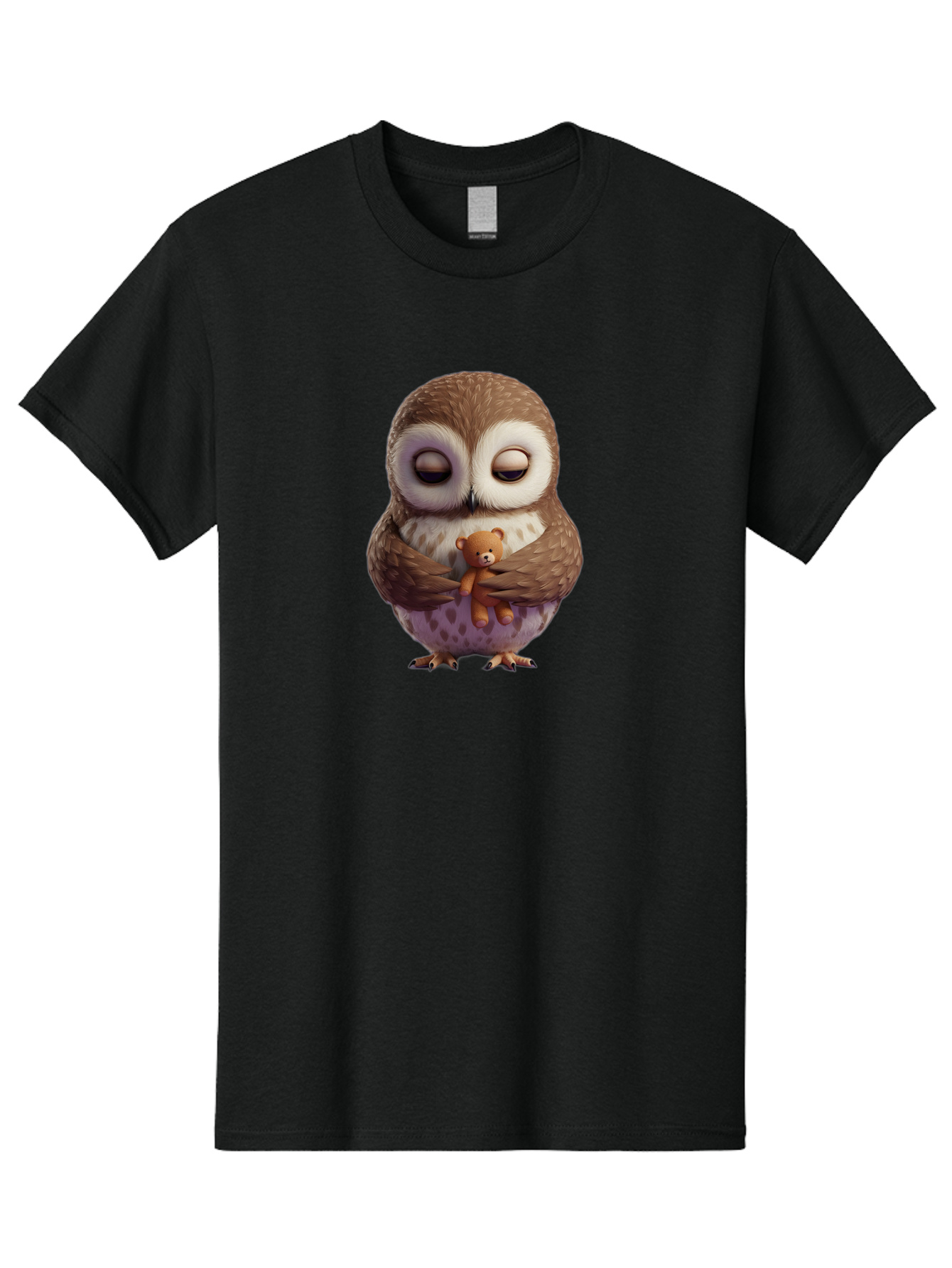 Owl-Hugging-Teddy-2 Men'S Graphic Tee, 100% Cotton, Comfortable Casual Summer Wear, Machine Washable, Vintage Camera, Old Camera, Antique Camera, Black Camera, Classic Photography, Photography Equipment, Nostalgic Device, Film Camera, Baf920