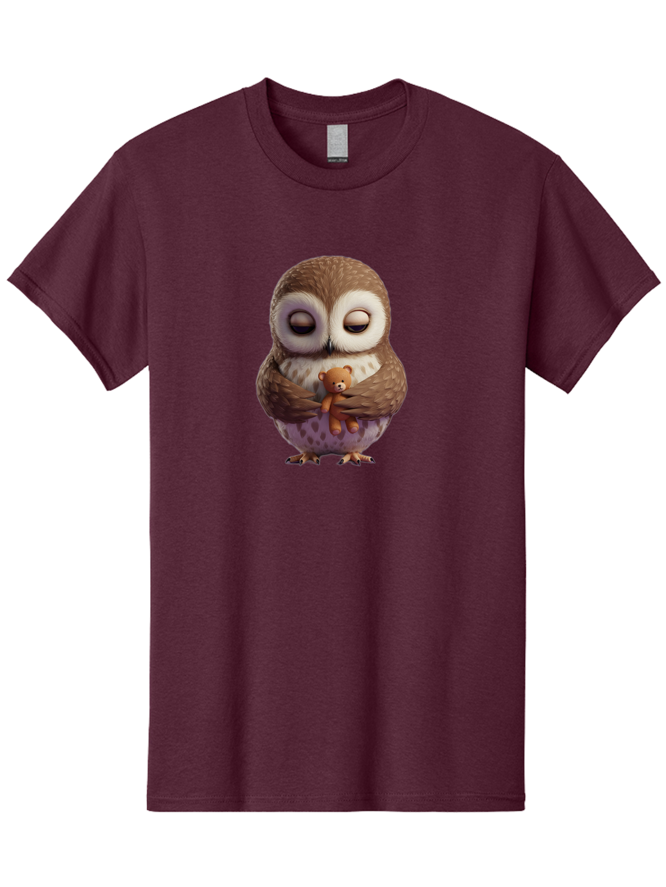 Owl-Hugging-Teddy-2 Men'S Graphic Tee, 100% Cotton, Comfortable Casual Summer Wear, Machine Washable, Vintage Camera, Old Camera, Antique Camera, Black Camera, Classic Photography, Photography Equipment, Nostalgic Device, Film Camera, Baf920