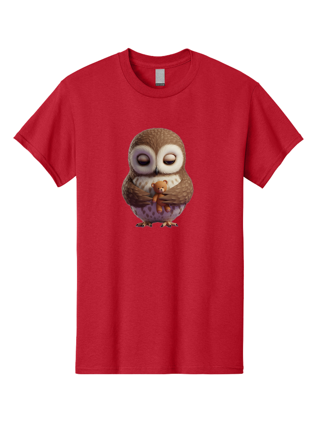 Owl-Hugging-Teddy-2 Men'S Graphic Tee, 100% Cotton, Comfortable Casual Summer Wear, Machine Washable, Vintage Camera, Old Camera, Antique Camera, Black Camera, Classic Photography, Photography Equipment, Nostalgic Device, Film Camera, Baf920