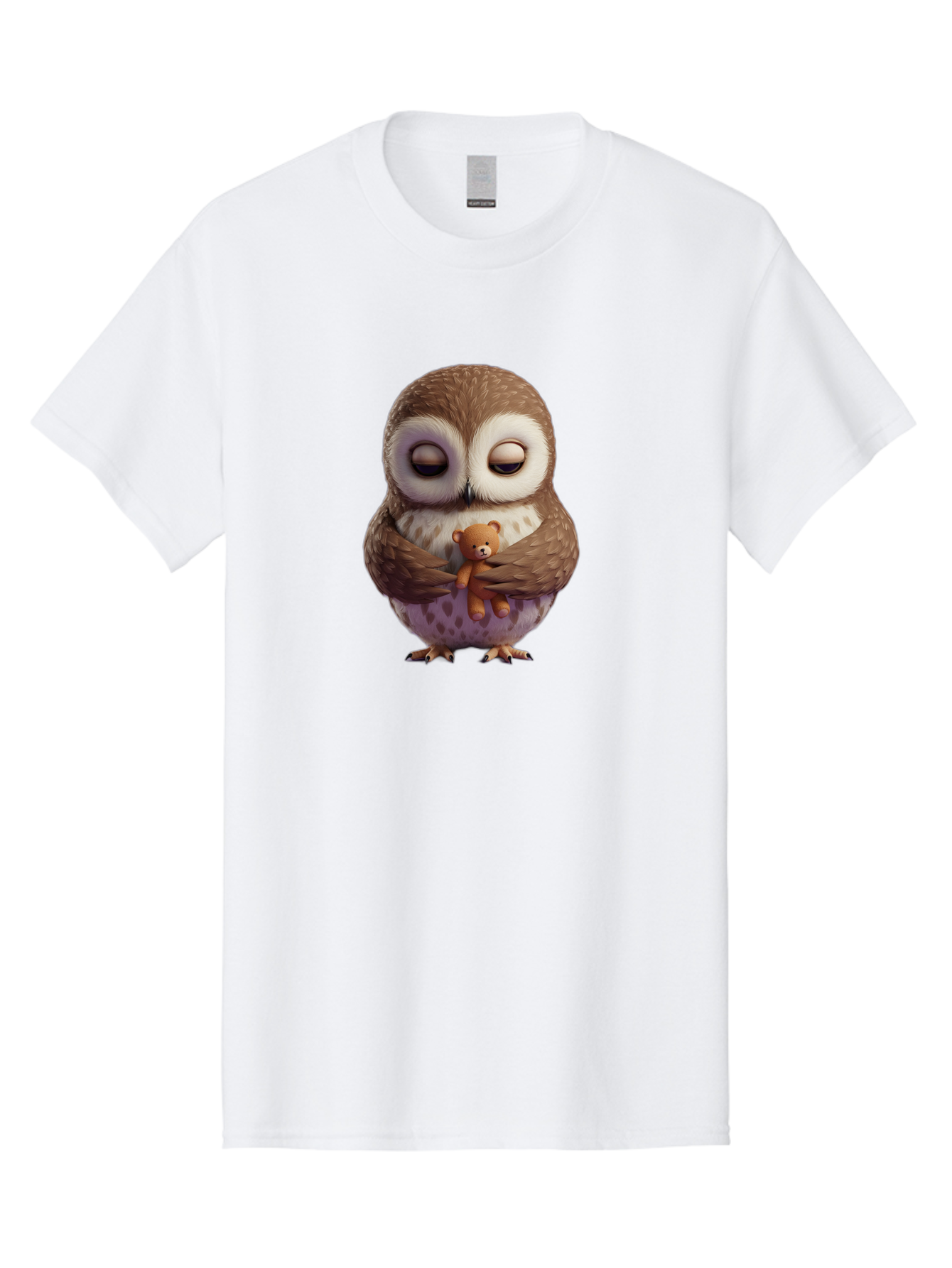 Owl-Hugging-Teddy-2 Men'S Graphic Tee, 100% Cotton, Comfortable Casual Summer Wear, Machine Washable, Vintage Camera, Old Camera, Antique Camera, Black Camera, Classic Photography, Photography Equipment, Nostalgic Device, Film Camera, Baf920