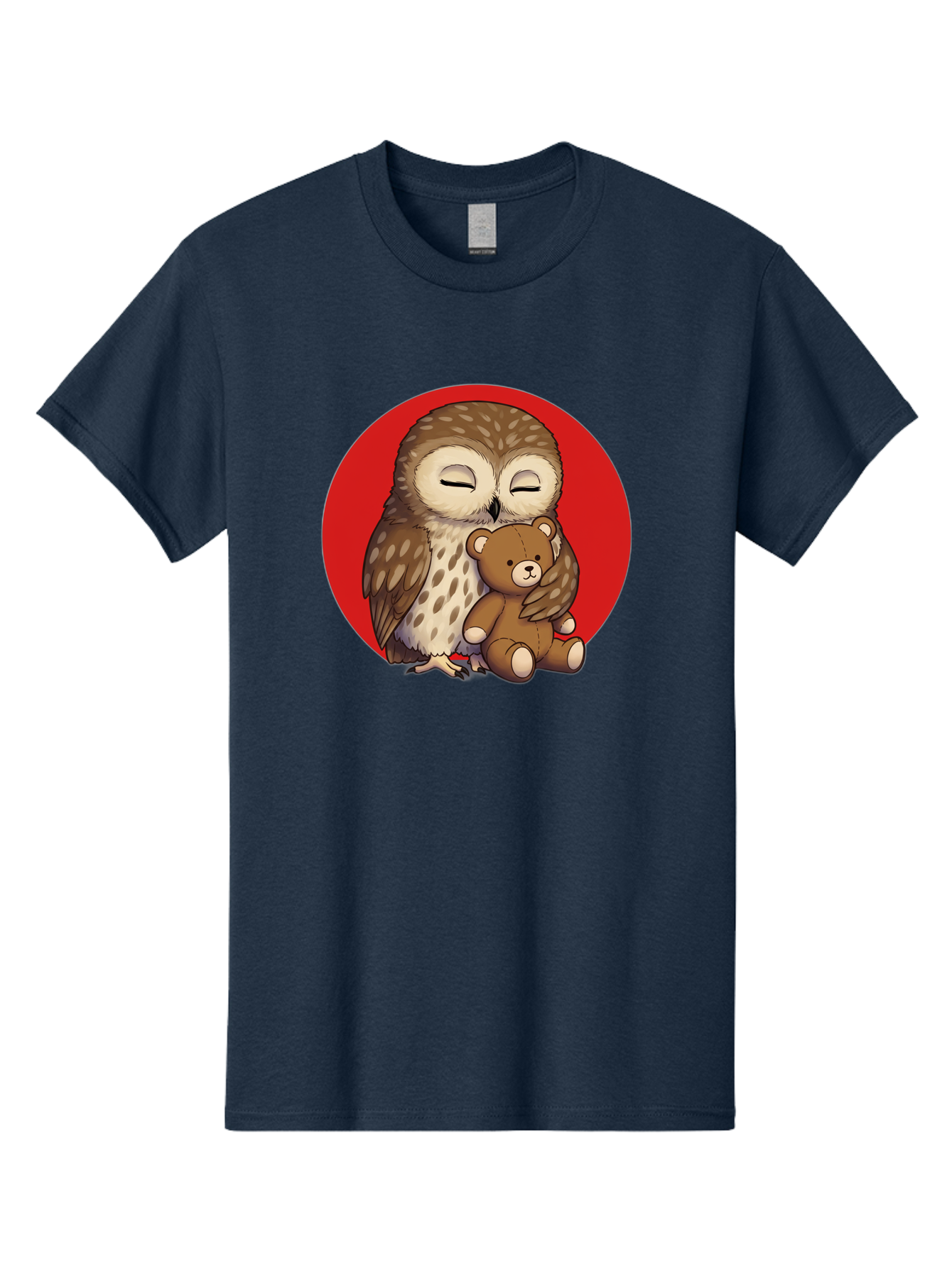 Owl-Hugging-Teddy-4 Men'S Graphic Tee, 100% Cotton, Comfortable Casual Summer Wear, Machine Washable, Vintage Camera, Old Camera, Antique Camera, Black Camera, Classic Photography, Photography Equipment, Nostalgic Device, Film Camera, Baf922