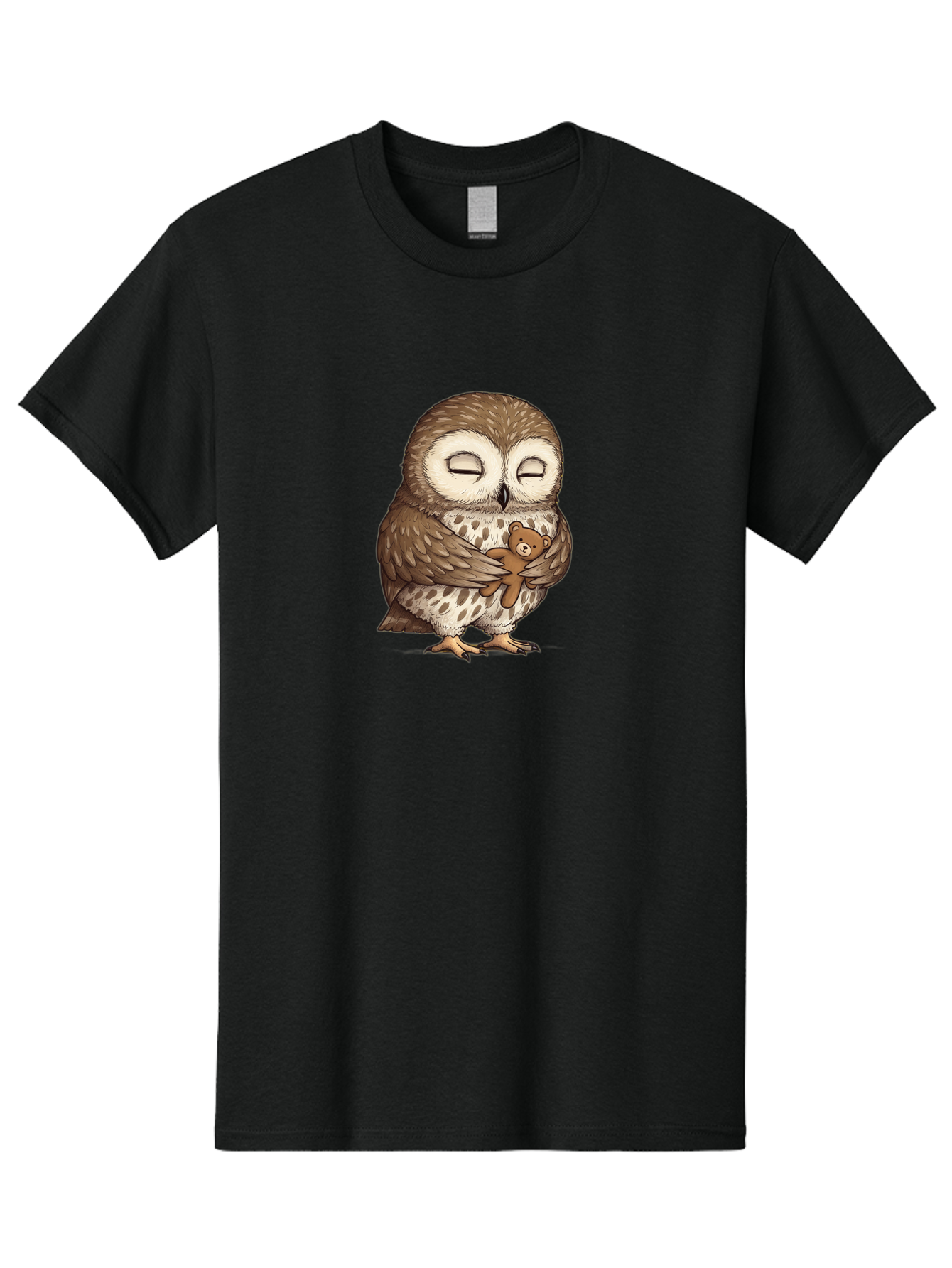 Owl-Hugging-Teddy-6 Men'S Graphic Tee, 100% Cotton, Comfortable Casual Summer Wear, Machine Washable, Vintage Camera, Old Camera, Antique Camera, Black Camera, Classic Photography, Photography Equipment, Nostalgic Device, Film Camera, Baf924