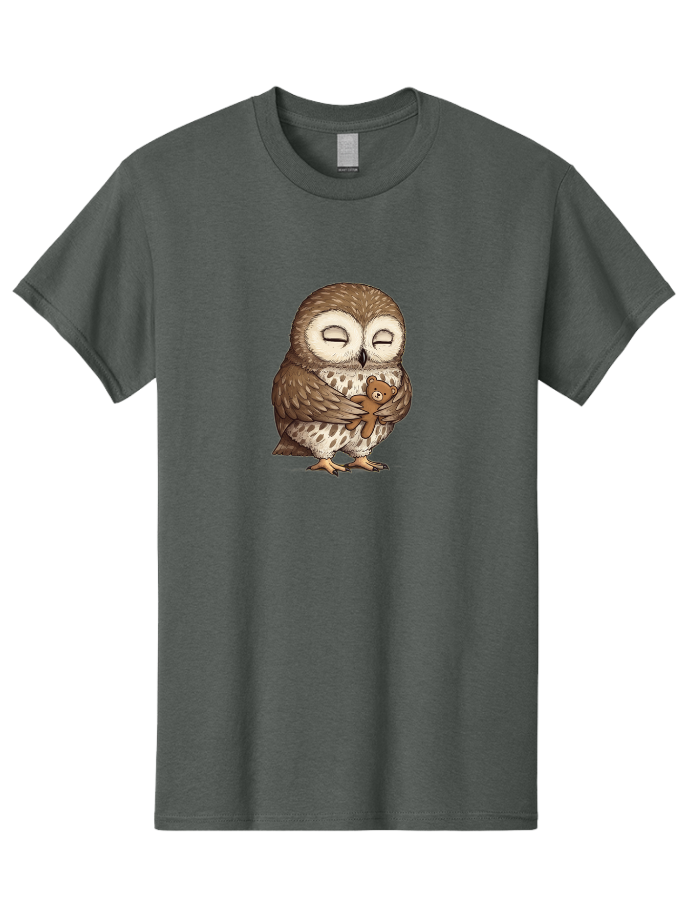 Owl-Hugging-Teddy-6 Men'S Graphic Tee, 100% Cotton, Comfortable Casual Summer Wear, Machine Washable, Vintage Camera, Old Camera, Antique Camera, Black Camera, Classic Photography, Photography Equipment, Nostalgic Device, Film Camera, Baf924