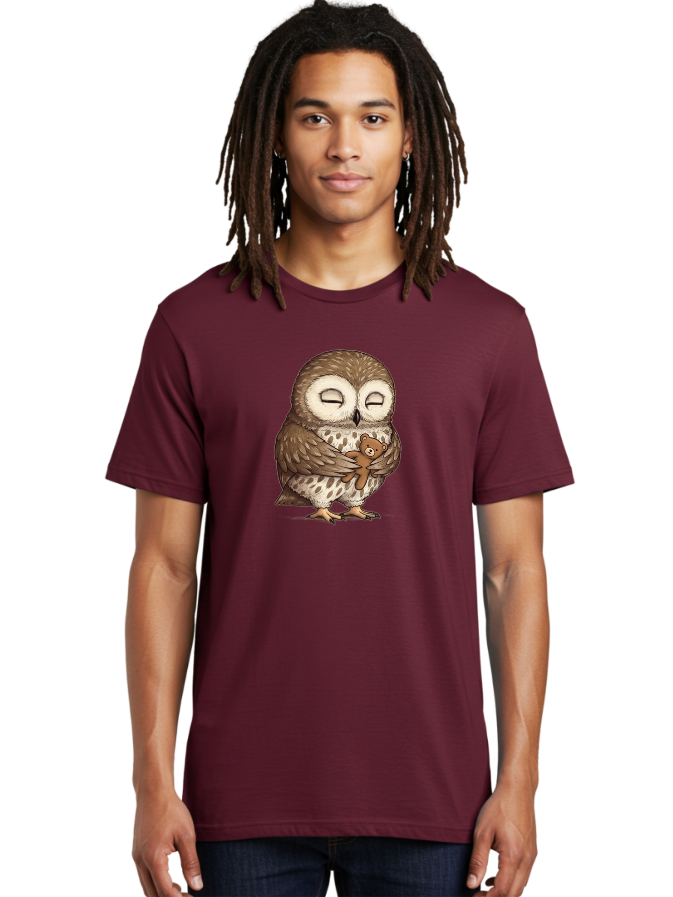 Owl-Hugging-Teddy-6 Men'S Graphic Tee, 100% Cotton, Comfortable Casual Summer Wear, Machine Washable, Vintage Camera, Old Camera, Antique Camera, Black Camera, Classic Photography, Photography Equipment, Nostalgic Device, Film Camera, Baf924