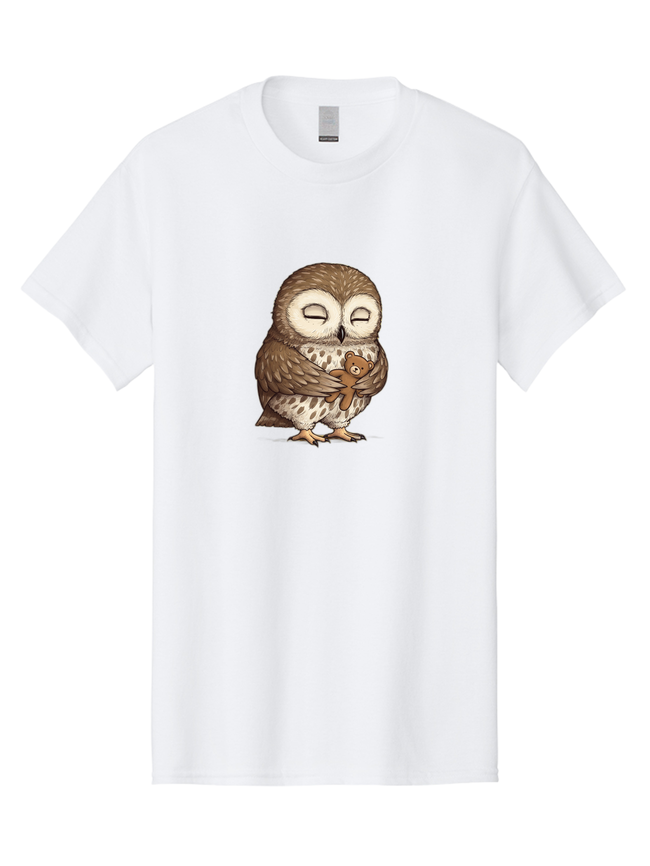 Owl-Hugging-Teddy-6 Men'S Graphic Tee, 100% Cotton, Comfortable Casual Summer Wear, Machine Washable, Vintage Camera, Old Camera, Antique Camera, Black Camera, Classic Photography, Photography Equipment, Nostalgic Device, Film Camera, Baf924