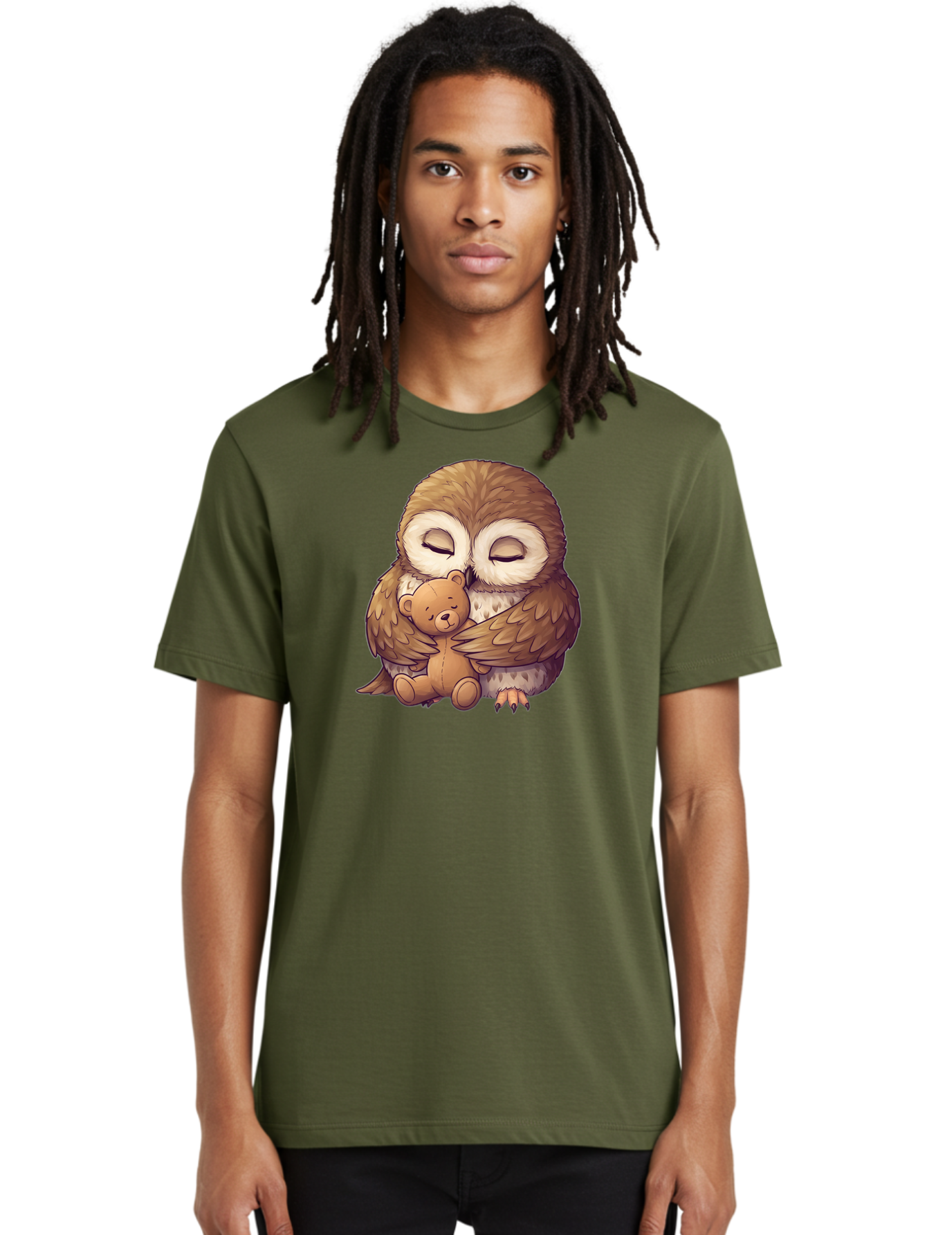 Owl-Hugging-Teddy-7 Men'S Graphic Tee, 100% Cotton, Comfortable Casual Summer Wear, Machine Washable, Vintage Camera, Old Camera, Antique Camera, Black Camera, Classic Photography, Photography Equipment, Nostalgic Device, Film Camera, Baf925