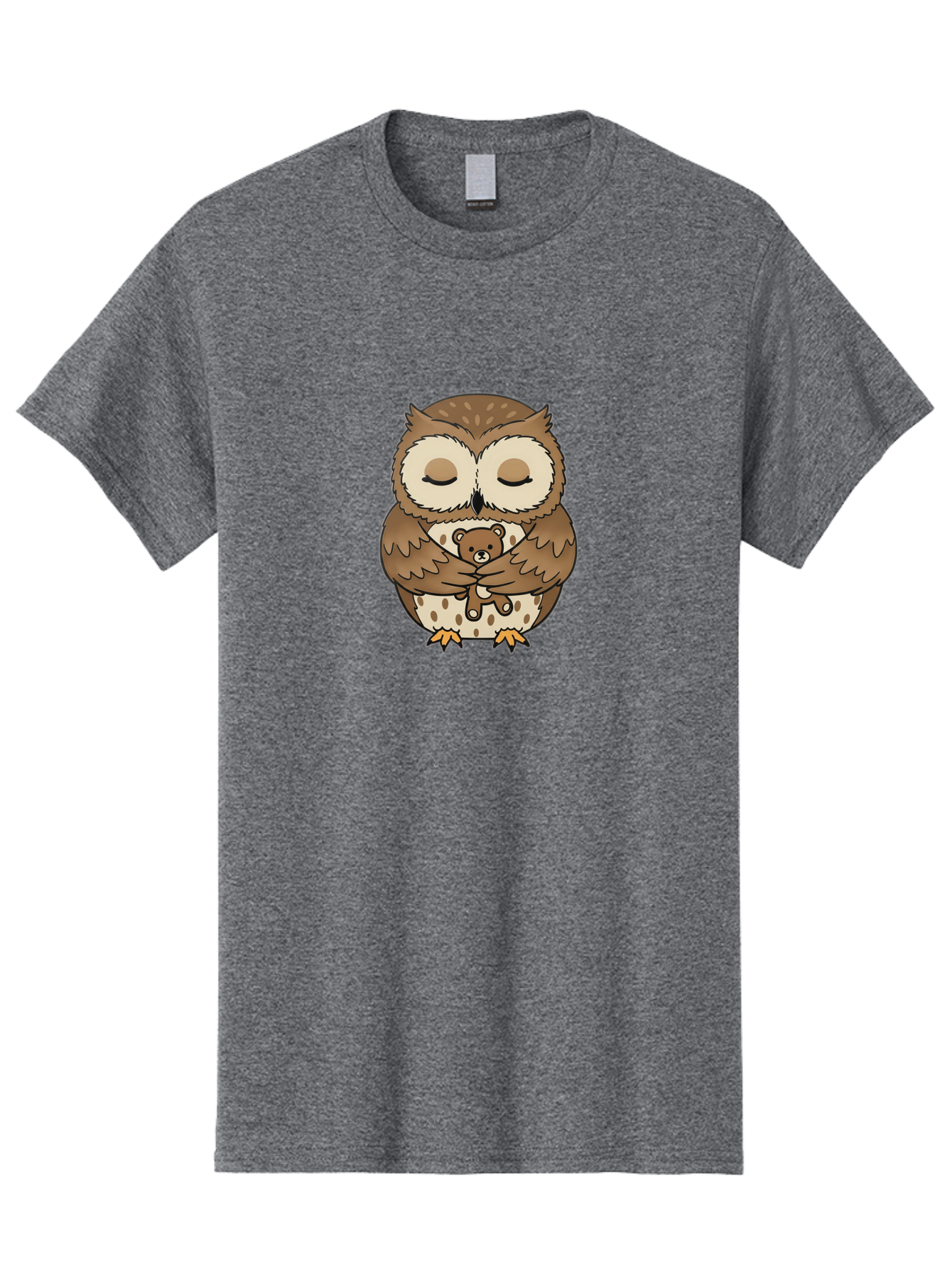 Owl-Hugging-Teddy-Bear-1 Men'S Graphic Tee, 100% Cotton, Comfortable Casual Summer Wear, Machine Washable, Vintage Camera, Old Camera, Antique Camera, Black Camera, Classic Photography, Photography Equipment, Nostalgic Device, Film Camera, Baf926