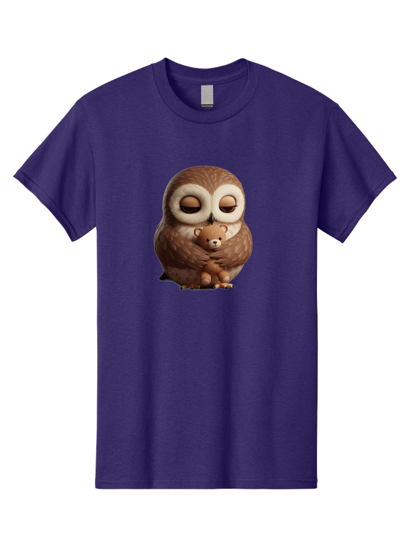 Owl-Hugging-Teddy-Bear-2 Men'S Graphic Tee, 100% Cotton, Comfortable Casual Summer Wear, Machine Washable, Vintage Camera, Old Camera, Antique Camera, Black Camera, Classic Photography, Photography Equipment, Nostalgic Device, Film Camera, Baf927