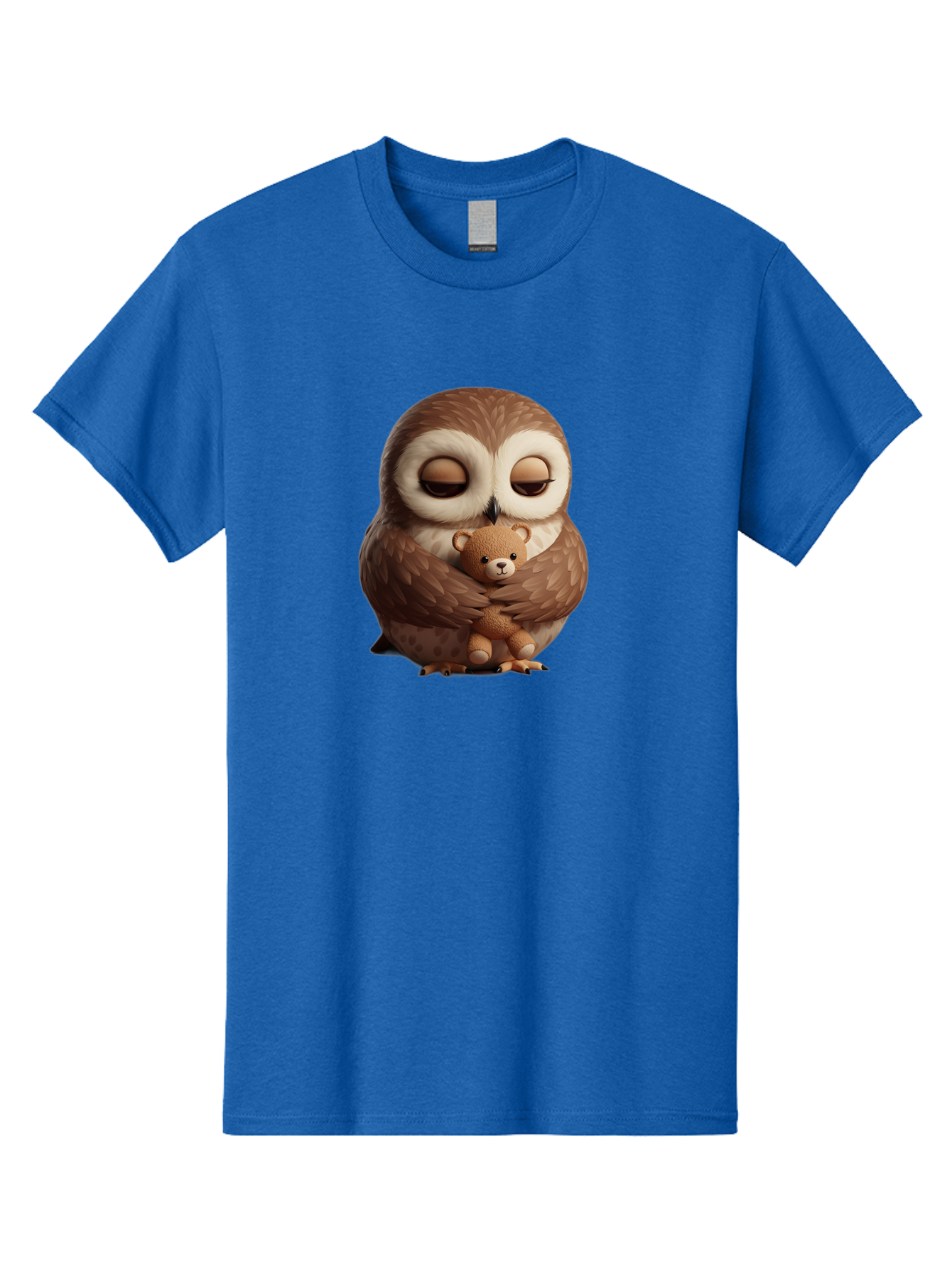 Owl-Hugging-Teddy-Bear-2 Men'S Graphic Tee, 100% Cotton, Comfortable Casual Summer Wear, Machine Washable, Vintage Camera, Old Camera, Antique Camera, Black Camera, Classic Photography, Photography Equipment, Nostalgic Device, Film Camera, Baf927