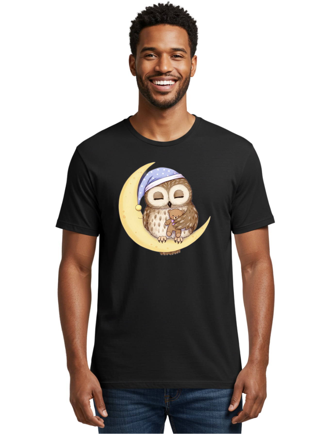 Owl-On-The-Moon Men'S Graphic Tee, 100% Cotton, Comfortable Casual Summer Wear, Machine Washable, Vintage Camera, Old Camera, Antique Camera, Black Camera, Classic Photography, Photography Equipment, Nostalgic Device, Film Camera, Camera Art Baf931