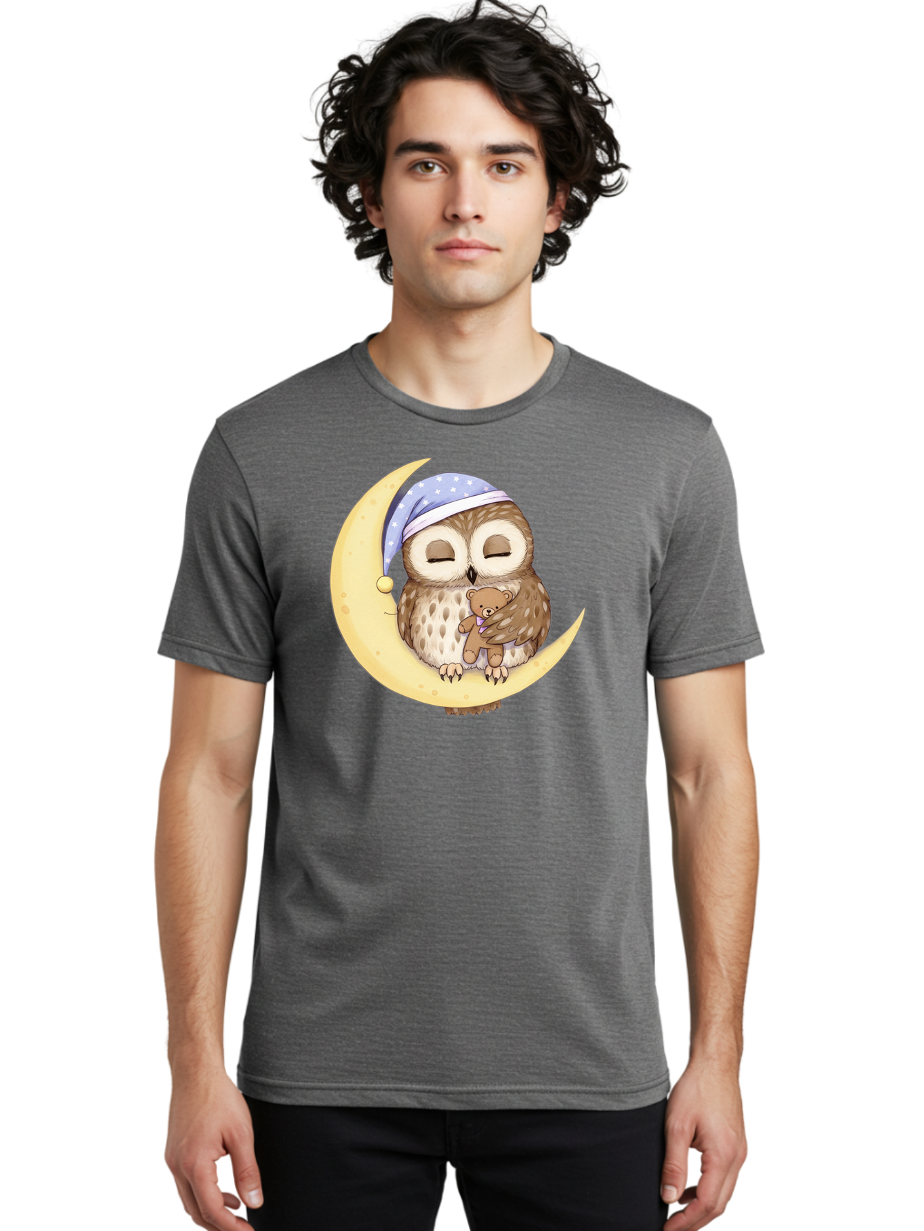 Owl-On-The-Moon Men'S Graphic Tee, 100% Cotton, Comfortable Casual Summer Wear, Machine Washable, Vintage Camera, Old Camera, Antique Camera, Black Camera, Classic Photography, Photography Equipment, Nostalgic Device, Film Camera, Camera Art Baf931