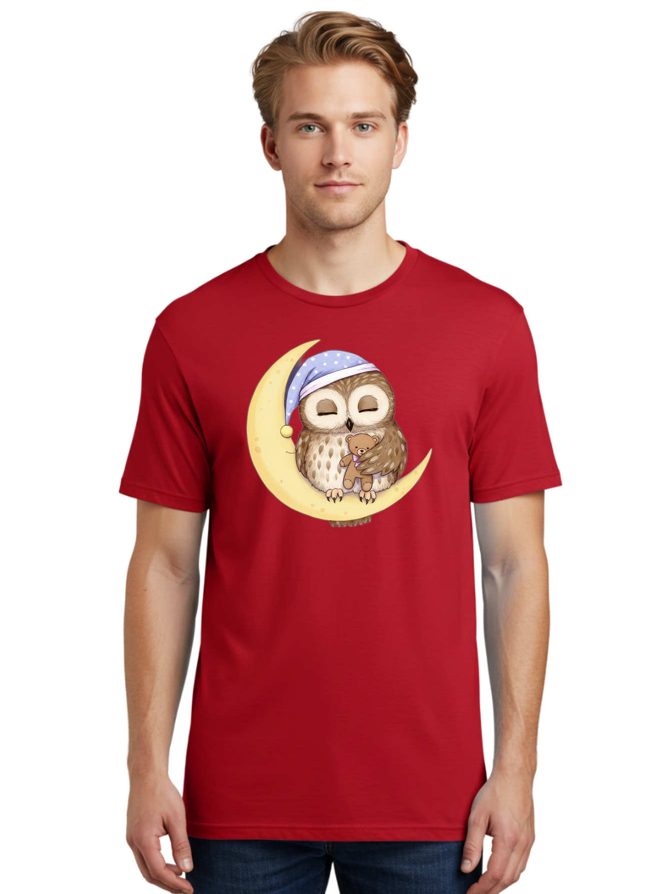 Owl-On-The-Moon Men'S Graphic Tee, 100% Cotton, Comfortable Casual Summer Wear, Machine Washable, Vintage Camera, Old Camera, Antique Camera, Black Camera, Classic Photography, Photography Equipment, Nostalgic Device, Film Camera, Camera Art Baf931