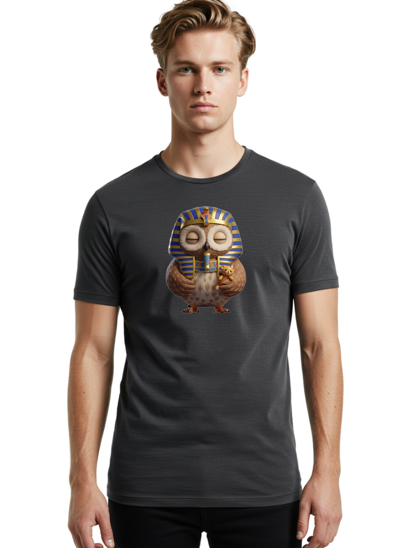 Owl-Pharaoh Men'S Graphic Tee, 100% Cotton, Comfortable Casual Summer Wear, Machine Washable, Vintage Camera, Old Camera, Antique Camera, Black Camera, Classic Photography, Photography Equipment, Nostalgic Device, Film Camera, Camera Art Baf932