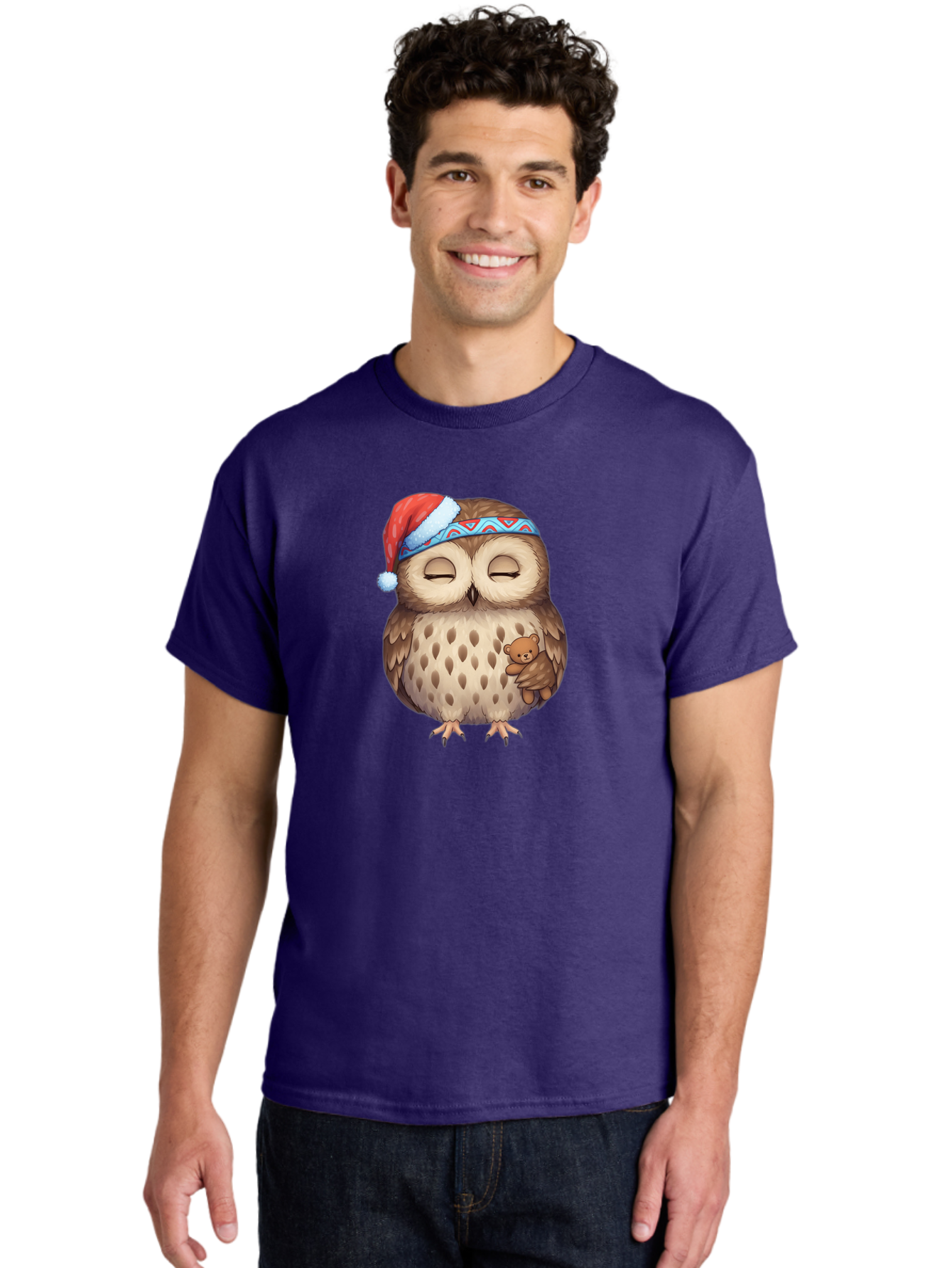 Owl-With-Santa-Hat Men'S Graphic Tee, 100% Cotton, Comfortable Casual Summer Wear, Machine Washable, Vintage Camera, Old Camera, Antique Camera, Black Camera, Classic Photography, Photography Equipment, Nostalgic Device, Film Camera, Baf934