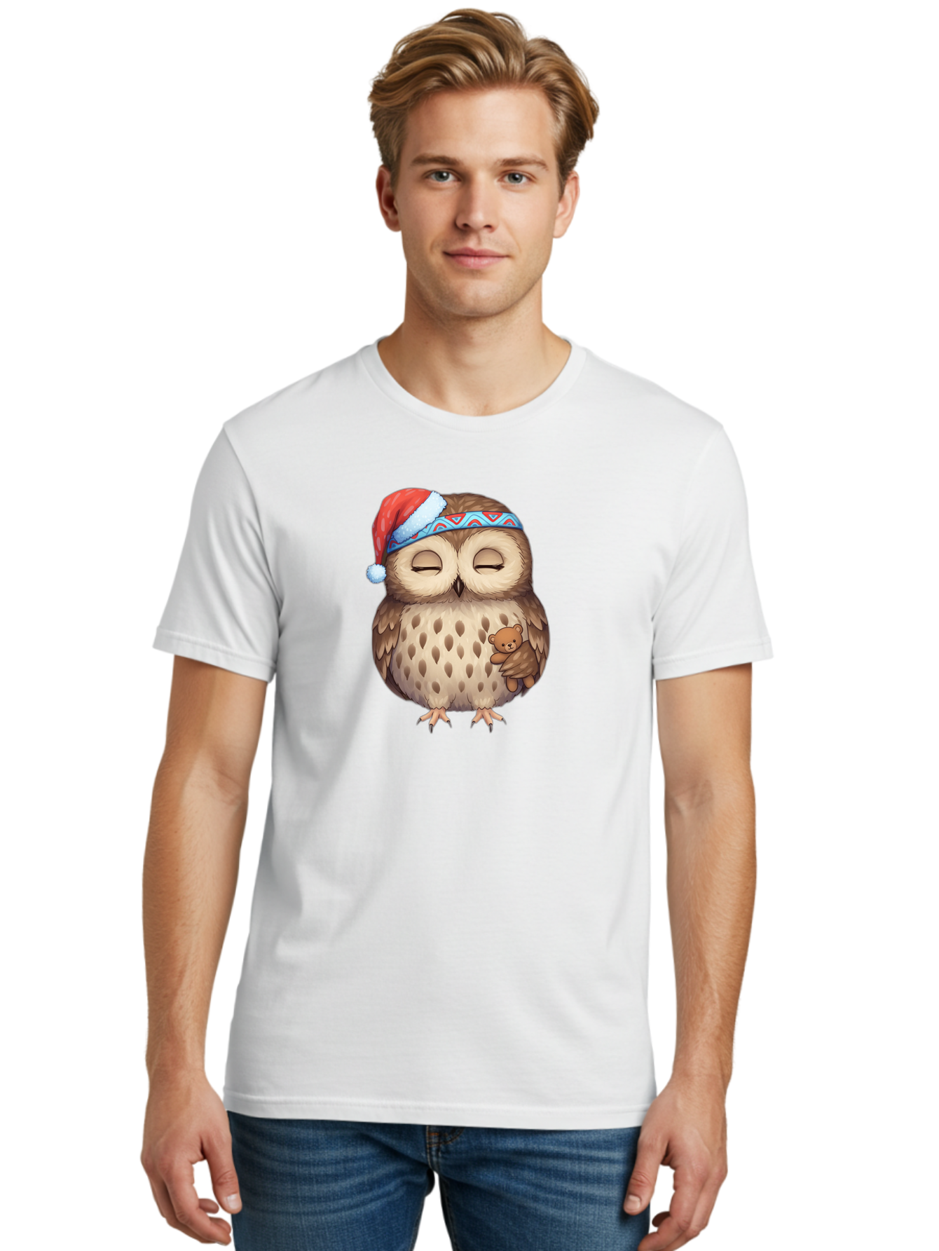 Owl-With-Santa-Hat Men'S Graphic Tee, 100% Cotton, Comfortable Casual Summer Wear, Machine Washable, Vintage Camera, Old Camera, Antique Camera, Black Camera, Classic Photography, Photography Equipment, Nostalgic Device, Film Camera, Baf934