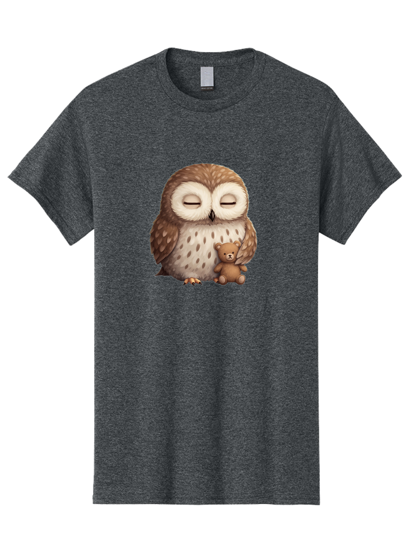 Owl-With-Teddy-Bear Men'S Graphic Tee, 100% Cotton, Comfortable Casual Summer Wear, Machine Washable, Vintage Camera, Old Camera, Antique Camera, Black Camera, Classic Photography, Photography Equipment, Nostalgic Device, Film Camera, Baf940
