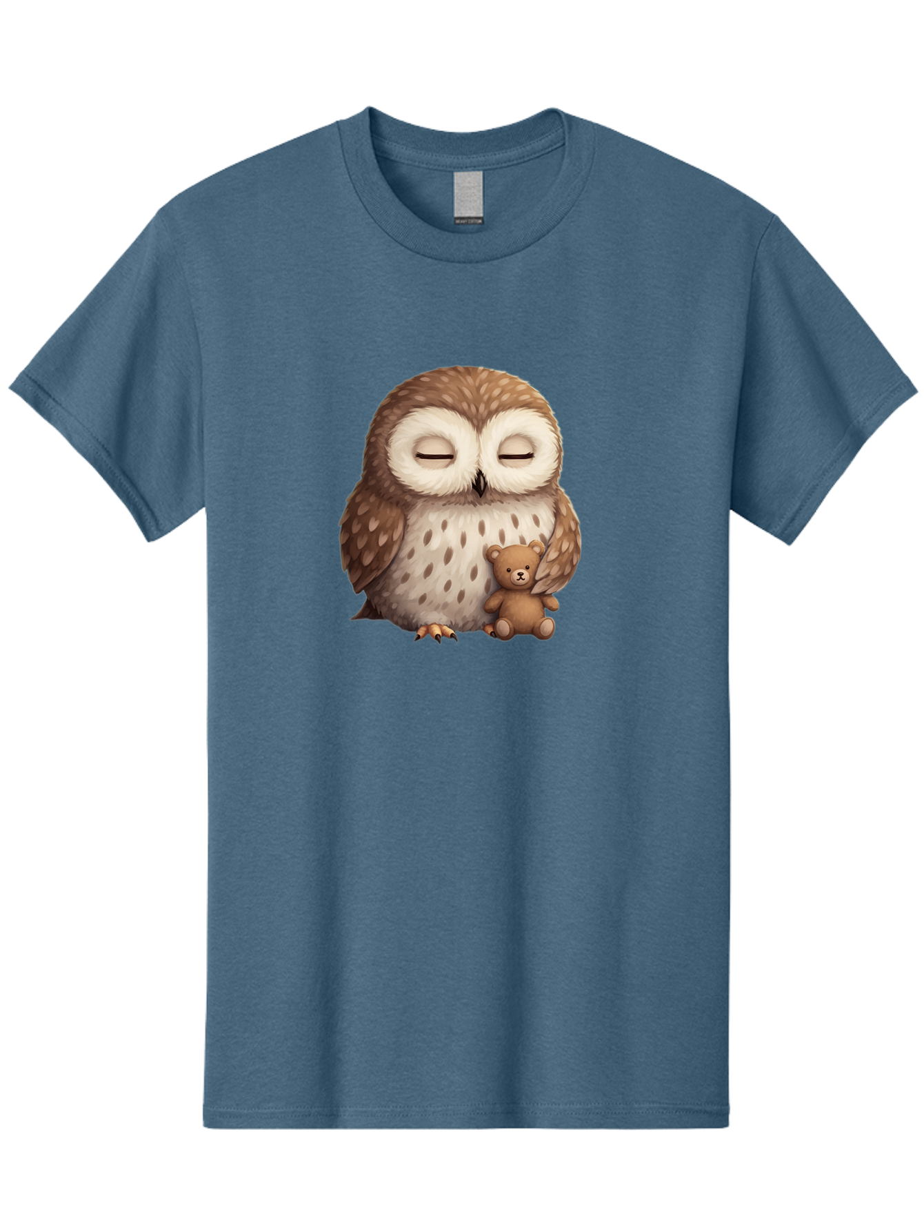 Owl-With-Teddy-Bear Men'S Graphic Tee, 100% Cotton, Comfortable Casual Summer Wear, Machine Washable, Vintage Camera, Old Camera, Antique Camera, Black Camera, Classic Photography, Photography Equipment, Nostalgic Device, Film Camera, Baf940