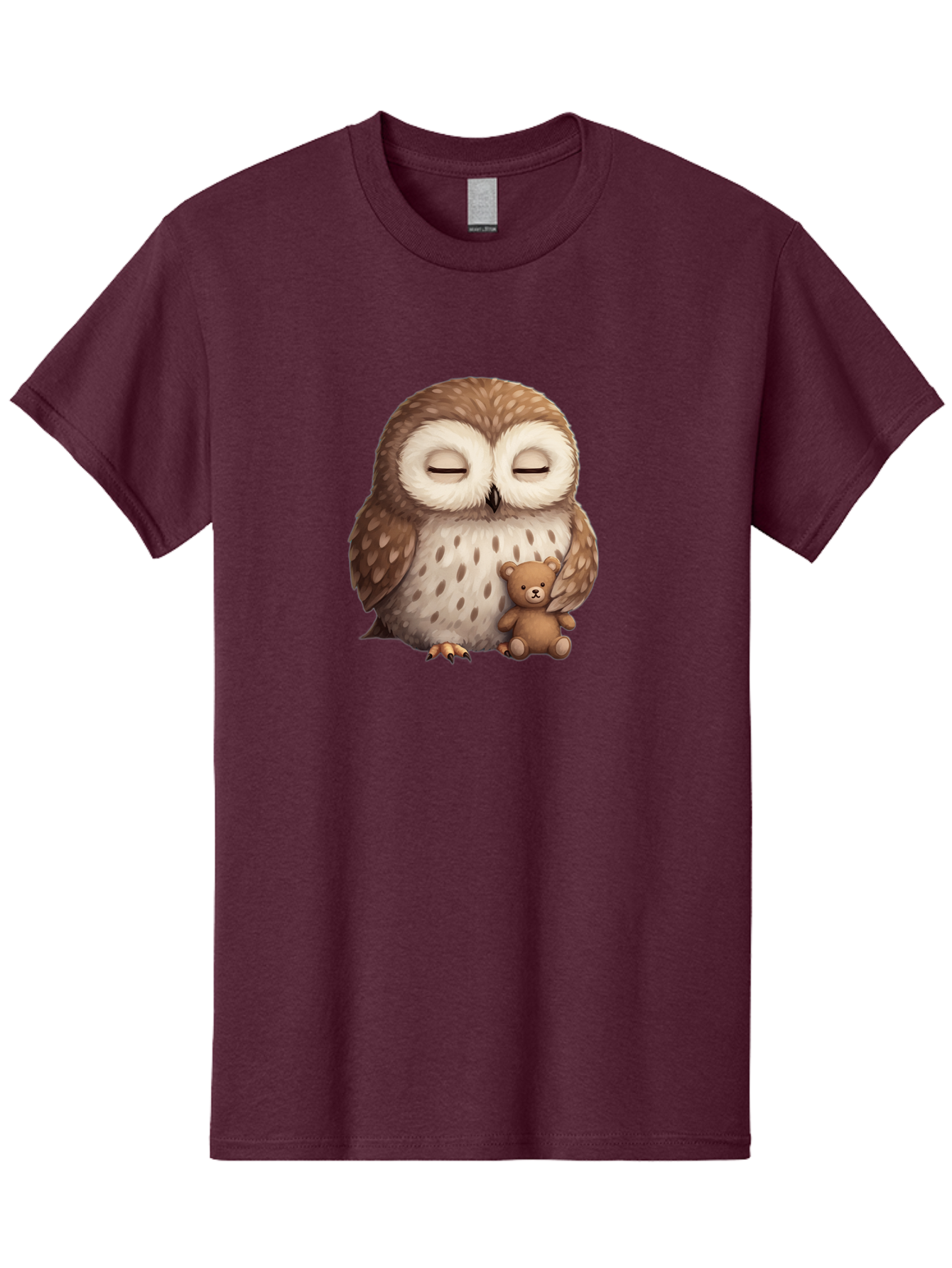 Owl-With-Teddy-Bear Men'S Graphic Tee, 100% Cotton, Comfortable Casual Summer Wear, Machine Washable, Vintage Camera, Old Camera, Antique Camera, Black Camera, Classic Photography, Photography Equipment, Nostalgic Device, Film Camera, Baf940