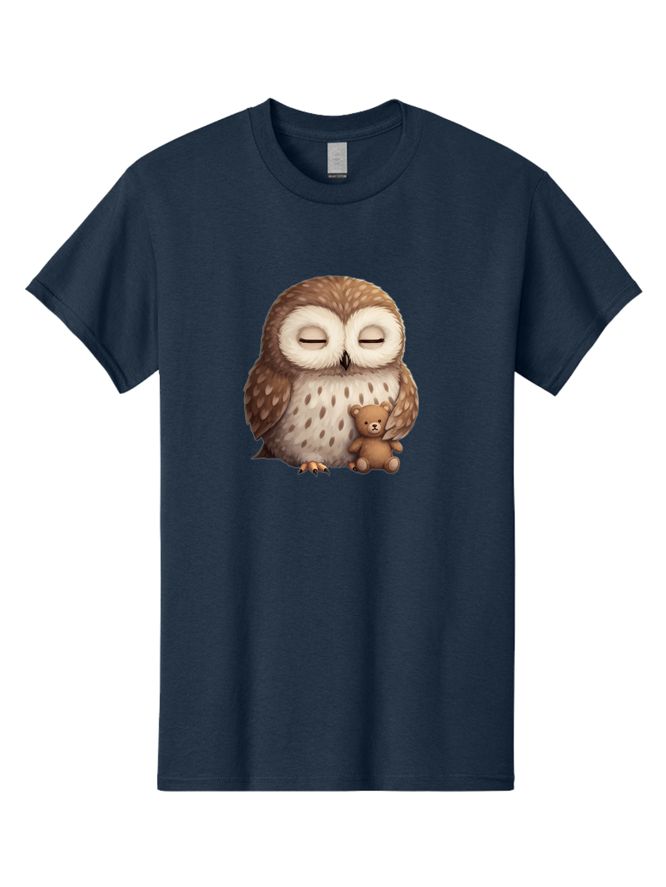 Owl-With-Teddy-Bear Men'S Graphic Tee, 100% Cotton, Comfortable Casual Summer Wear, Machine Washable, Vintage Camera, Old Camera, Antique Camera, Black Camera, Classic Photography, Photography Equipment, Nostalgic Device, Film Camera, Baf940