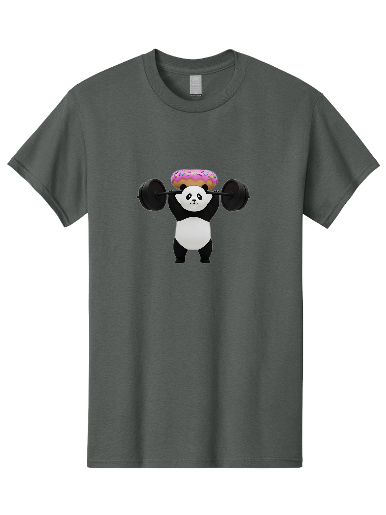 Panda-Lifting-Barbell-1 Men'S Graphic Tee, 100% Cotton, Comfortable Casual Summer Wear, Machine Washable, Vintage Camera, Old Camera, Antique Camera, Black Camera, Classic Photography, Photography Equipment, Nostalgic Device, Film Camera, Baf944