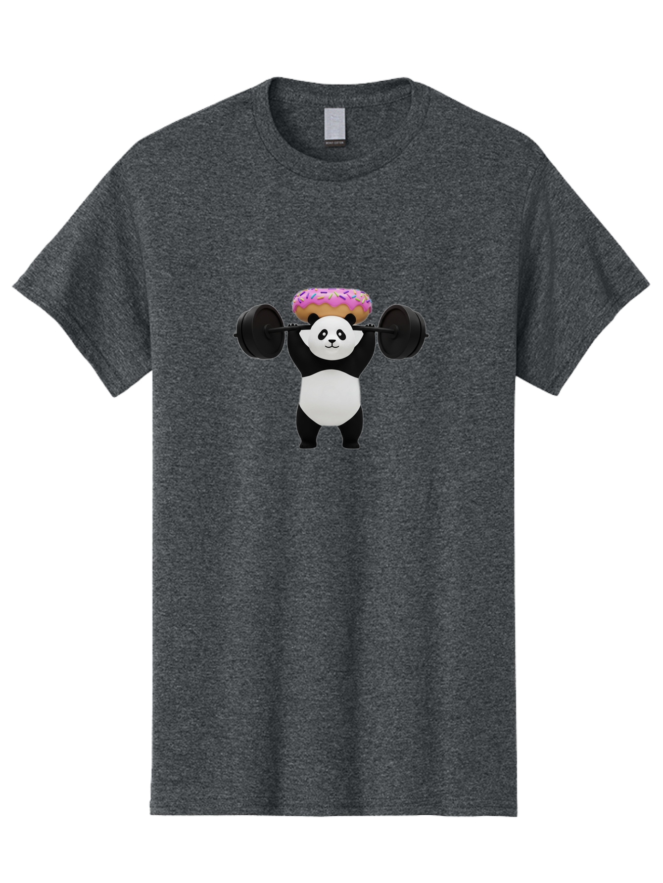Panda-Lifting-Barbell-1 Men'S Graphic Tee, 100% Cotton, Comfortable Casual Summer Wear, Machine Washable, Vintage Camera, Old Camera, Antique Camera, Black Camera, Classic Photography, Photography Equipment, Nostalgic Device, Film Camera, Baf944