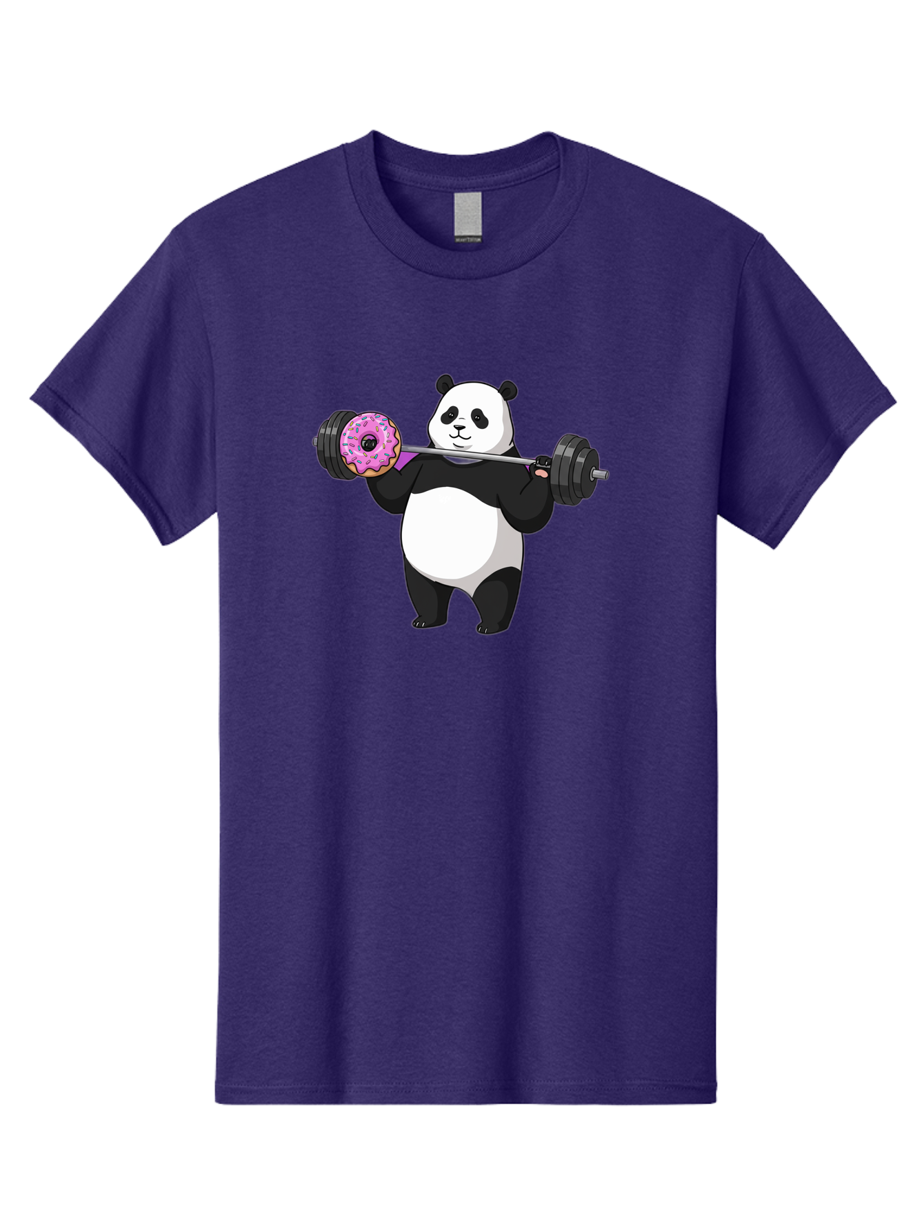 Panda-Lifting-Donut Men'S Graphic Tee, 100% Cotton, Comfortable Casual Summer Wear, Machine Washable, Vintage Camera, Old Camera, Antique Camera, Black Camera, Classic Photography, Photography Equipment, Nostalgic Device, Film Camera, Baf947