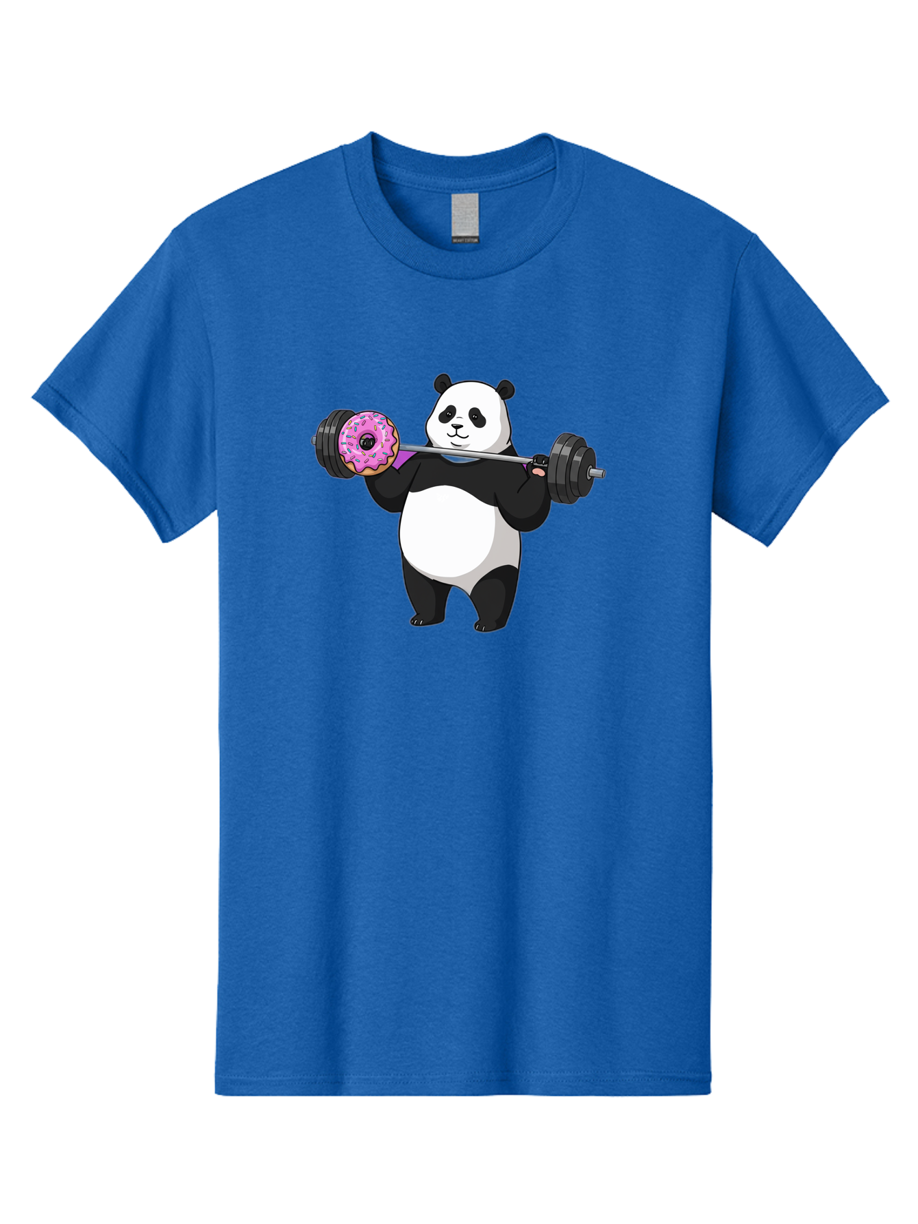 Panda-Lifting-Donut Men'S Graphic Tee, 100% Cotton, Comfortable Casual Summer Wear, Machine Washable, Vintage Camera, Old Camera, Antique Camera, Black Camera, Classic Photography, Photography Equipment, Nostalgic Device, Film Camera, Baf947