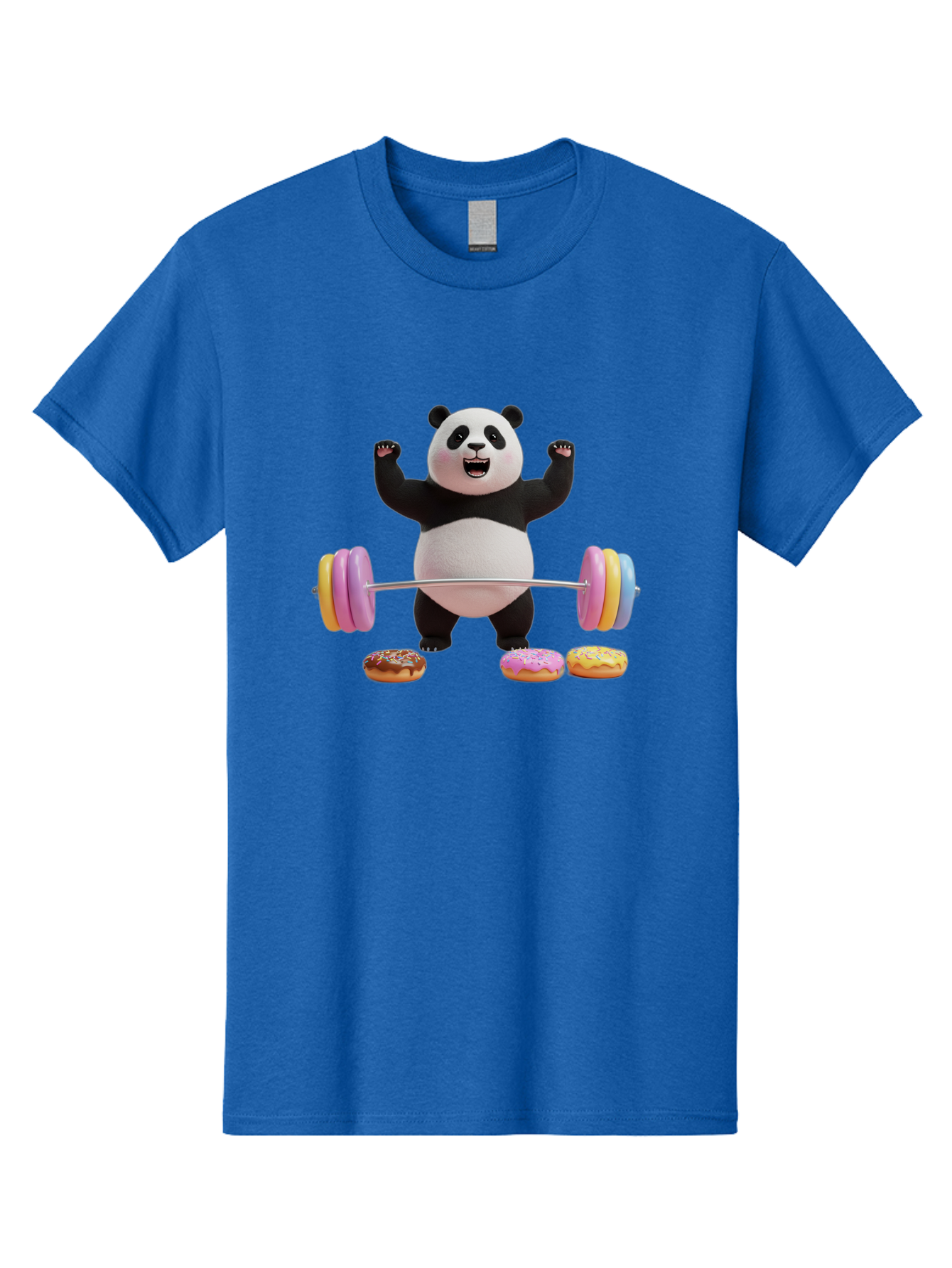 Panda-Lifting-Donuts-1 Men'S Graphic Tee, 100% Cotton, Comfortable Casual Summer Wear, Machine Washable, Vintage Camera, Old Camera, Antique Camera, Black Camera, Classic Photography, Photography Equipment, Nostalgic Device, Film Camera, Baf948