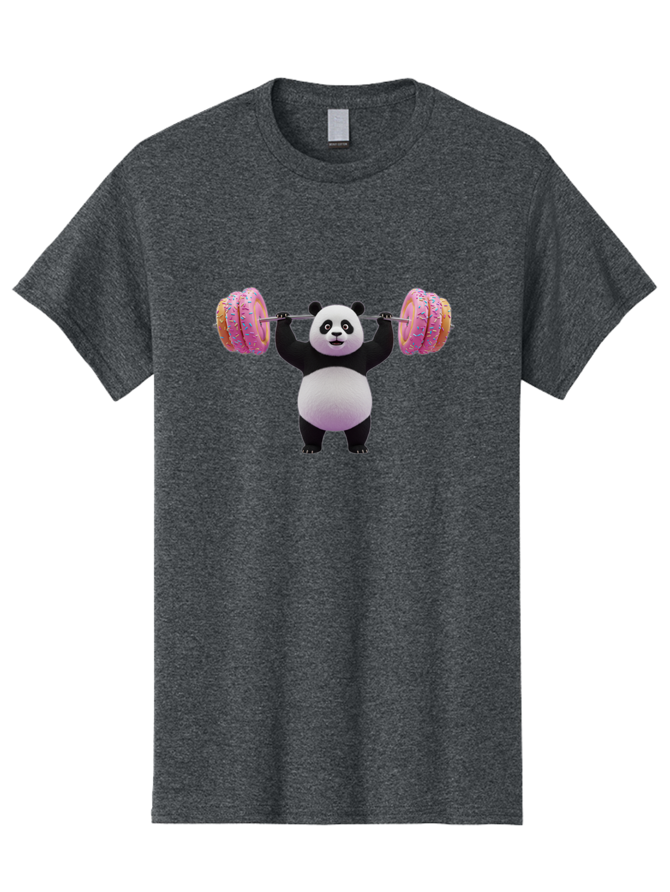 Panda-Lifting-Donuts-3 Men'S Graphic Tee, 100% Cotton, Comfortable Casual Summer Wear, Machine Washable, Vintage Camera, Old Camera, Antique Camera, Black Camera, Classic Photography, Photography Equipment, Nostalgic Device, Film Camera, Baf950