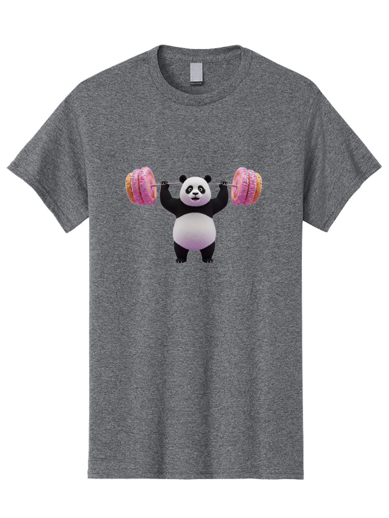 Panda-Lifting-Donuts-3 Men'S Graphic Tee, 100% Cotton, Comfortable Casual Summer Wear, Machine Washable, Vintage Camera, Old Camera, Antique Camera, Black Camera, Classic Photography, Photography Equipment, Nostalgic Device, Film Camera, Baf950
