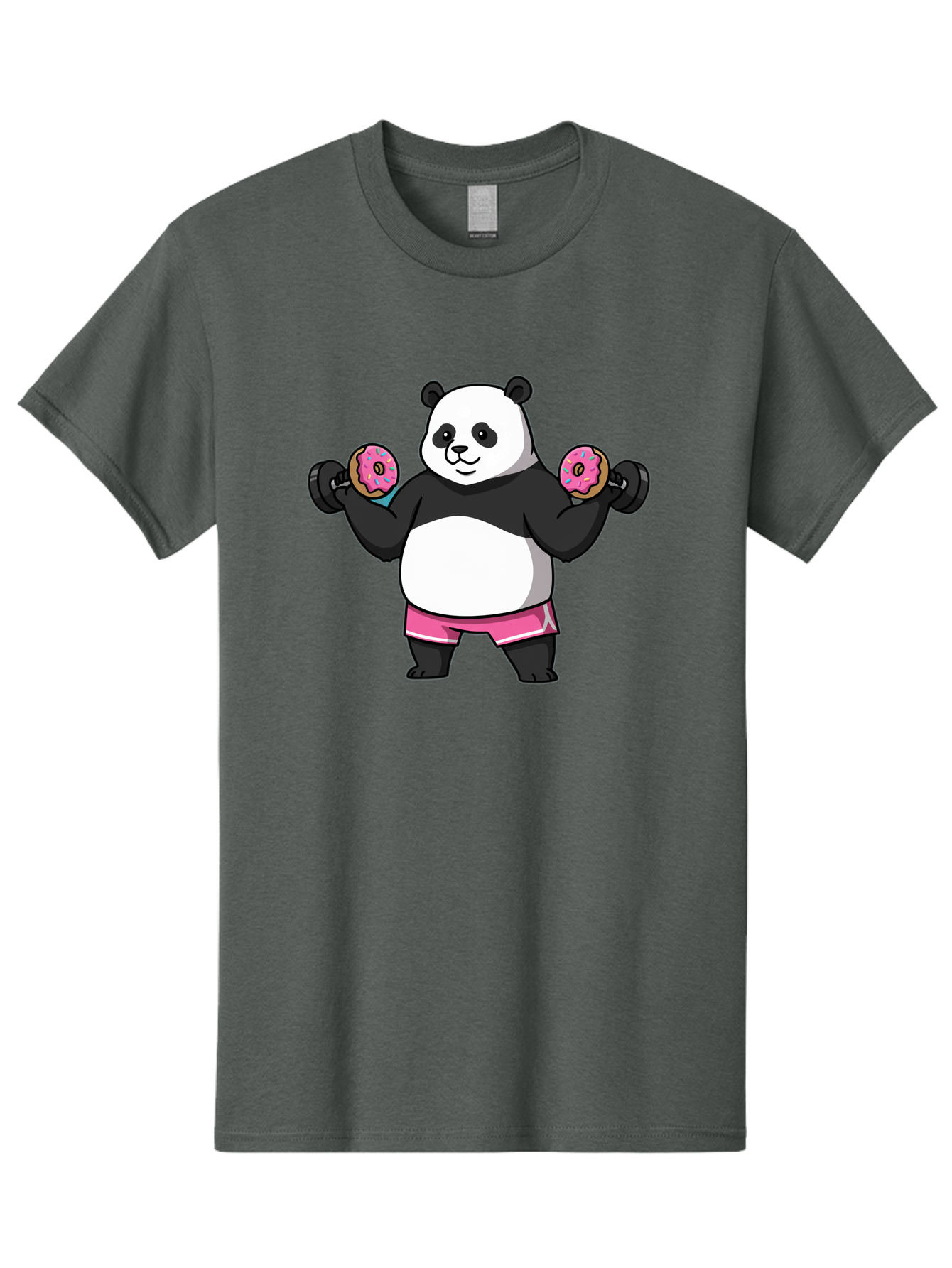 Panda-Lifting-Donuts-Dumbbells Men'S Graphic Tee, 100% Cotton, Comfortable Casual Summer Wear, Machine Washable, Vintage Camera, Old Camera, Antique Camera, Black Camera, Classic Photography, Photography Equipment, Nostalgic Device, Baf951