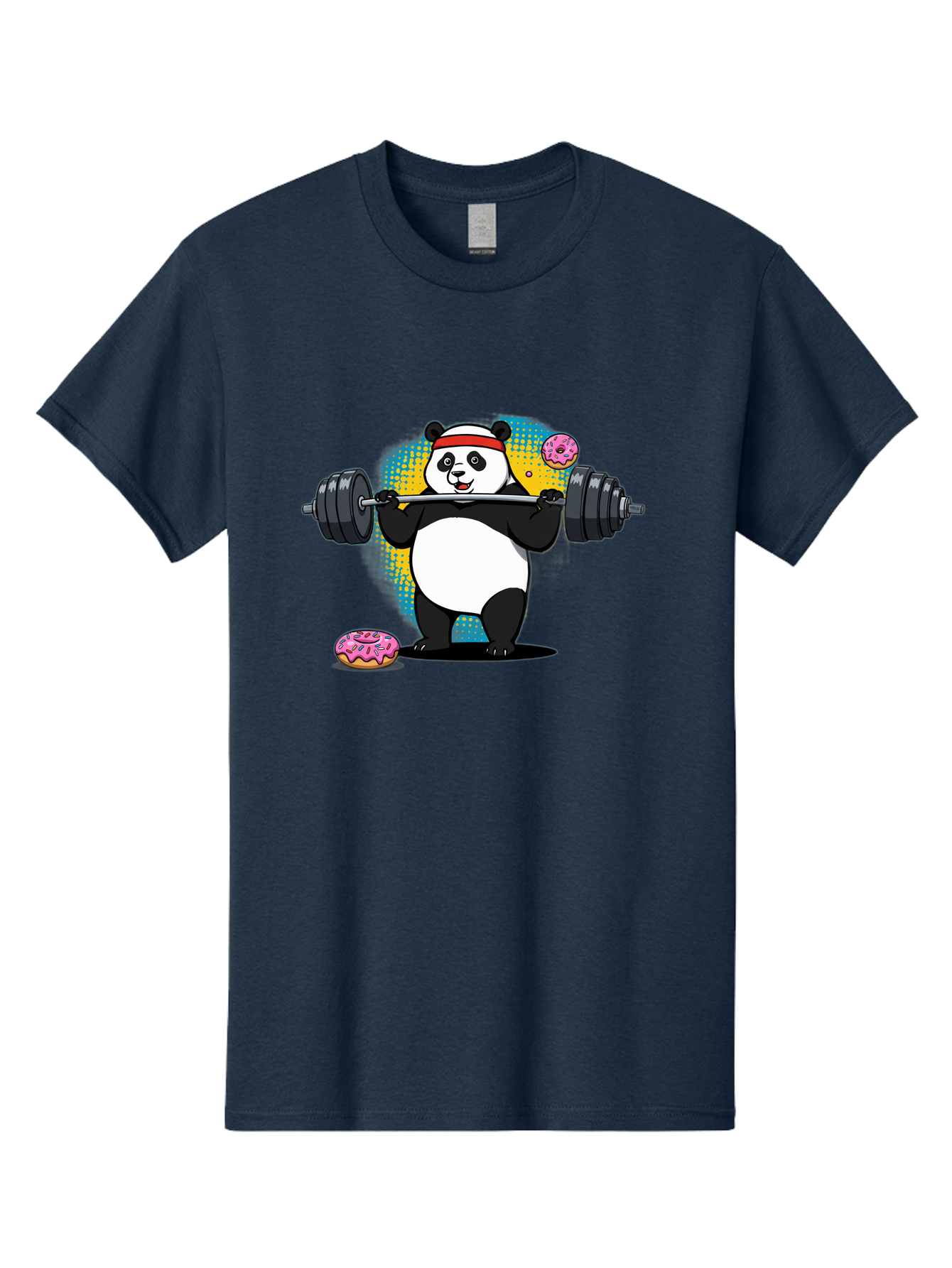 Panda-Lifting-Weights-2 Men'S Graphic Tee, 100% Cotton, Comfortable Casual Summer Wear, Machine Washable, Vintage Camera, Old Camera, Antique Camera, Black Camera, Classic Photography, Photography Equipment, Nostalgic Device, Film Camera, Baf954