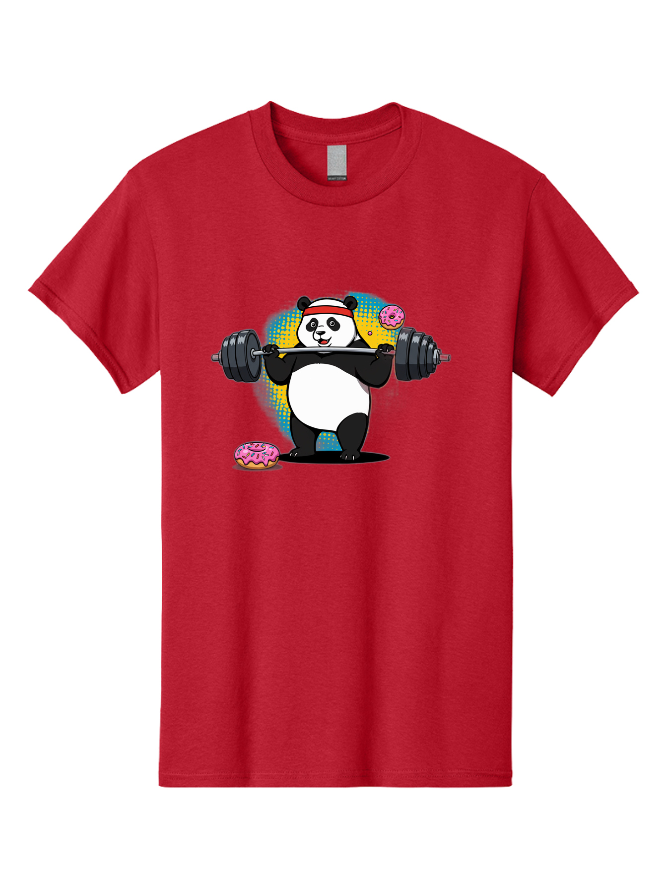 Panda-Lifting-Weights-2 Men'S Graphic Tee, 100% Cotton, Comfortable Casual Summer Wear, Machine Washable, Vintage Camera, Old Camera, Antique Camera, Black Camera, Classic Photography, Photography Equipment, Nostalgic Device, Film Camera, Baf954