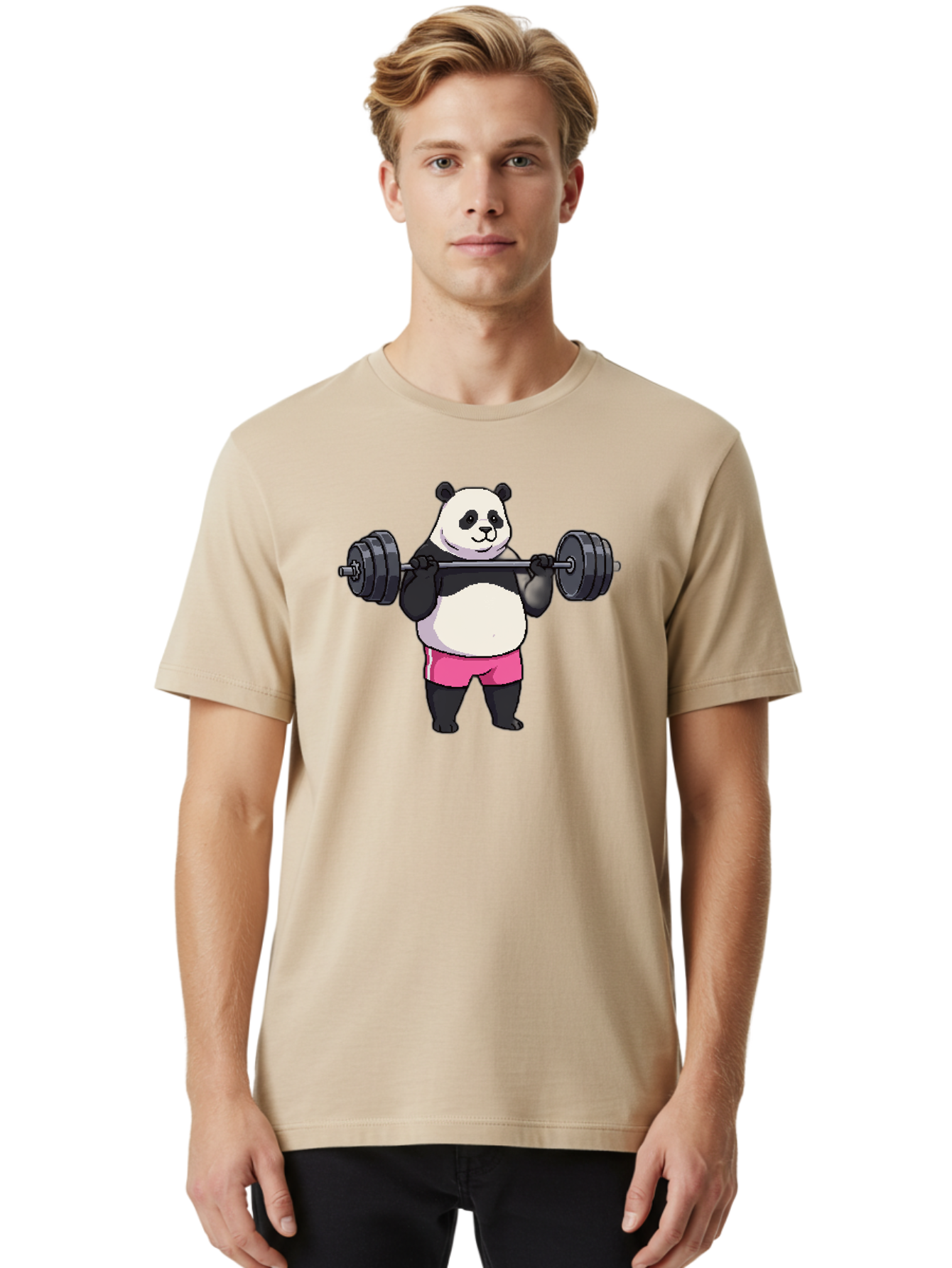 Panda-Lifting-Weights-3 Men'S Graphic Tee, 100% Cotton, Comfortable Casual Summer Wear, Machine Washable, Vintage Camera, Old Camera, Antique Camera, Black Camera, Classic Photography, Photography Equipment, Nostalgic Device, Film Camera, Baf955