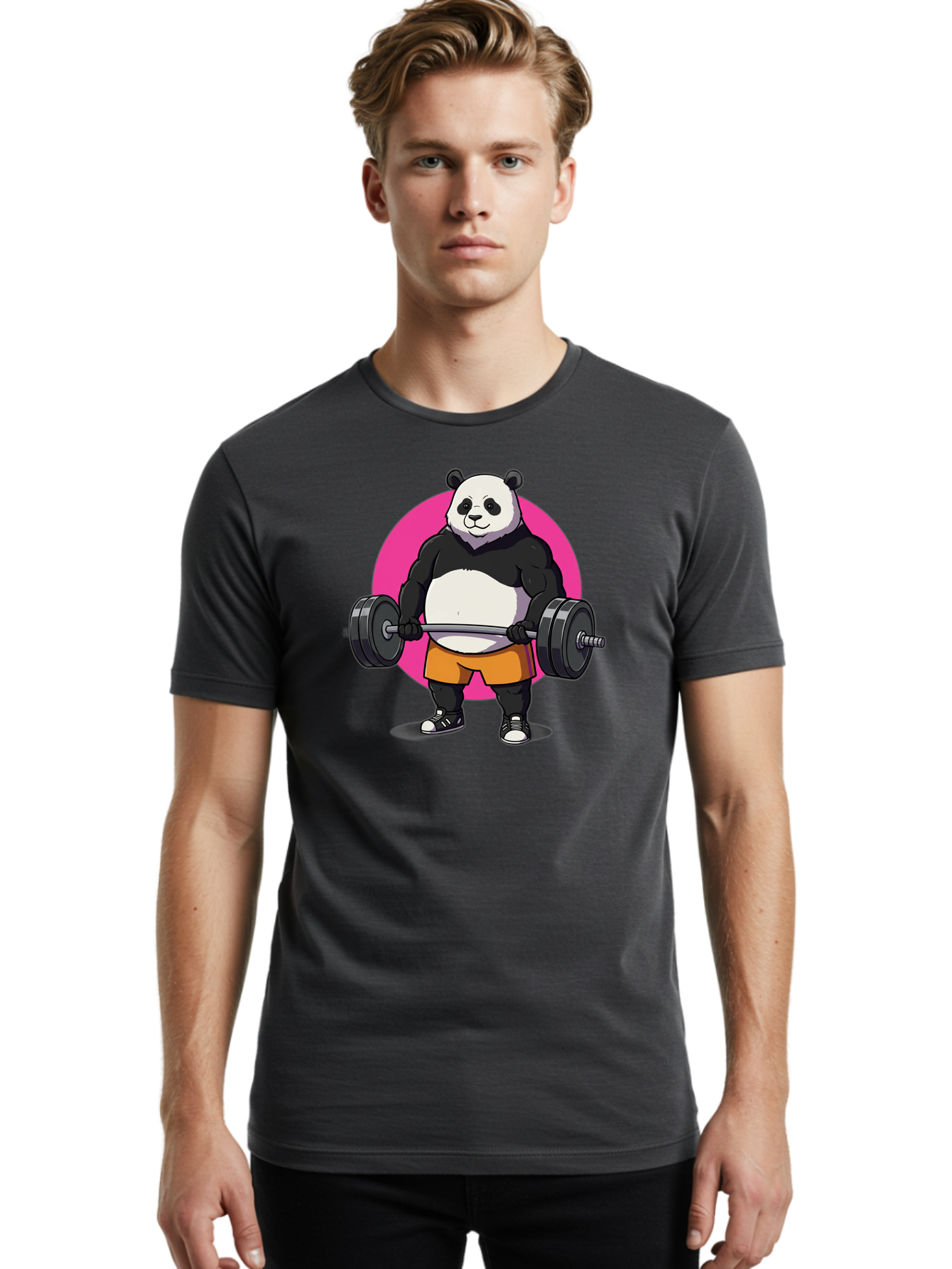 Panda-Lifting-Weights-4 Men'S Graphic Tee, 100% Cotton, Comfortable Casual Summer Wear, Machine Washable, Vintage Camera, Old Camera, Antique Camera, Black Camera, Classic Photography, Photography Equipment, Nostalgic Device, Film Camera, Baf956