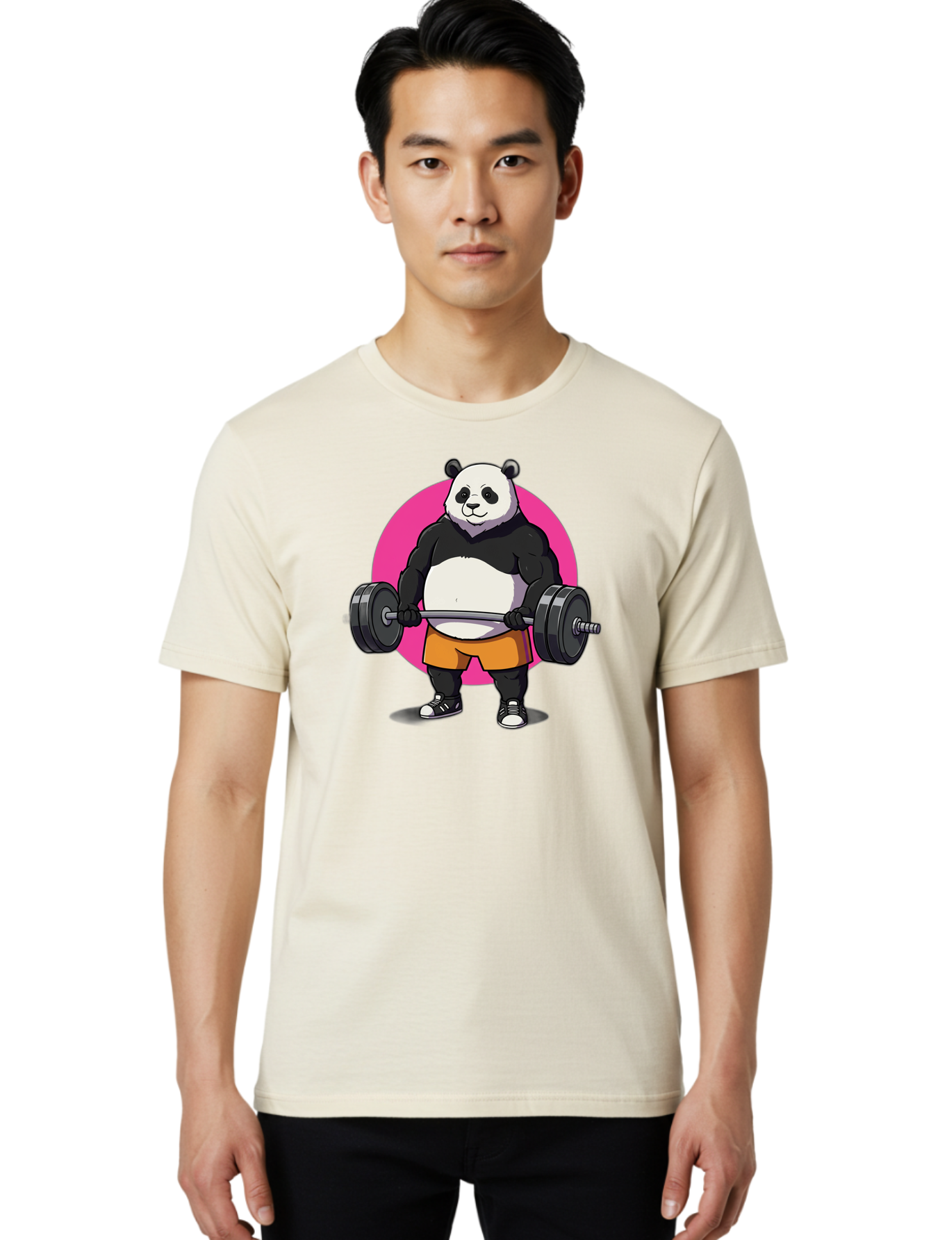 Panda-Lifting-Weights-4 Men'S Graphic Tee, 100% Cotton, Comfortable Casual Summer Wear, Machine Washable, Vintage Camera, Old Camera, Antique Camera, Black Camera, Classic Photography, Photography Equipment, Nostalgic Device, Film Camera, Baf956