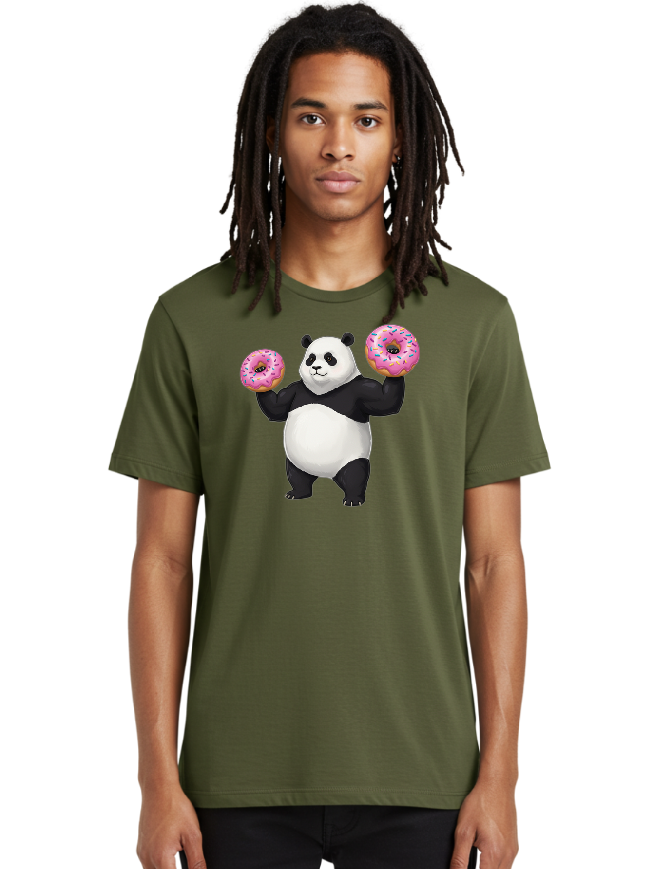 Panda-With-Donuts Men'S Graphic Tee, 100% Cotton, Comfortable Casual Summer Wear, Machine Washable, Vintage Camera, Old Camera, Antique Camera, Black Camera, Classic Photography, Photography Equipment, Nostalgic Device, Film Camera, Camera Art Baf963
